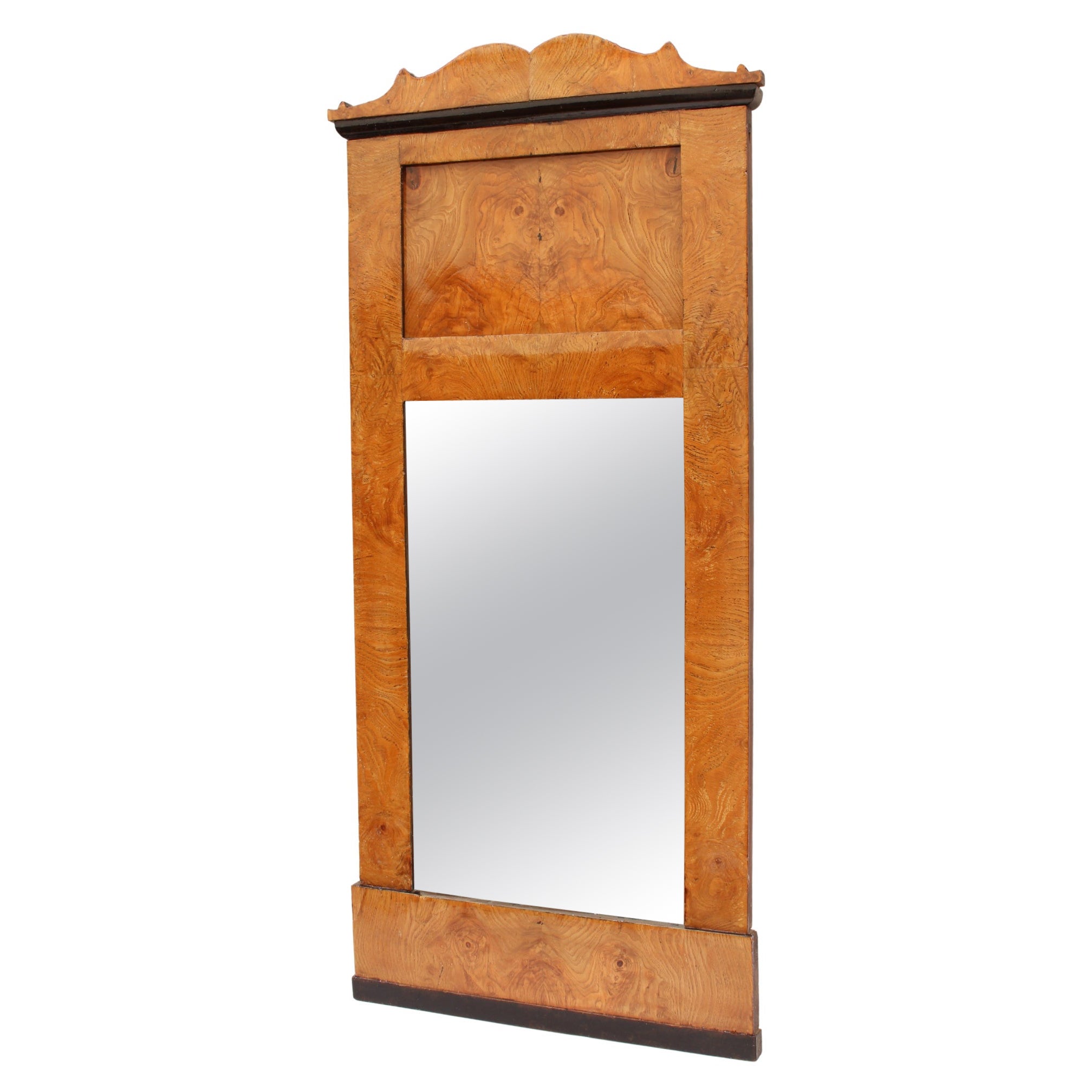 19th Century, Biedermeier Ash Mirror