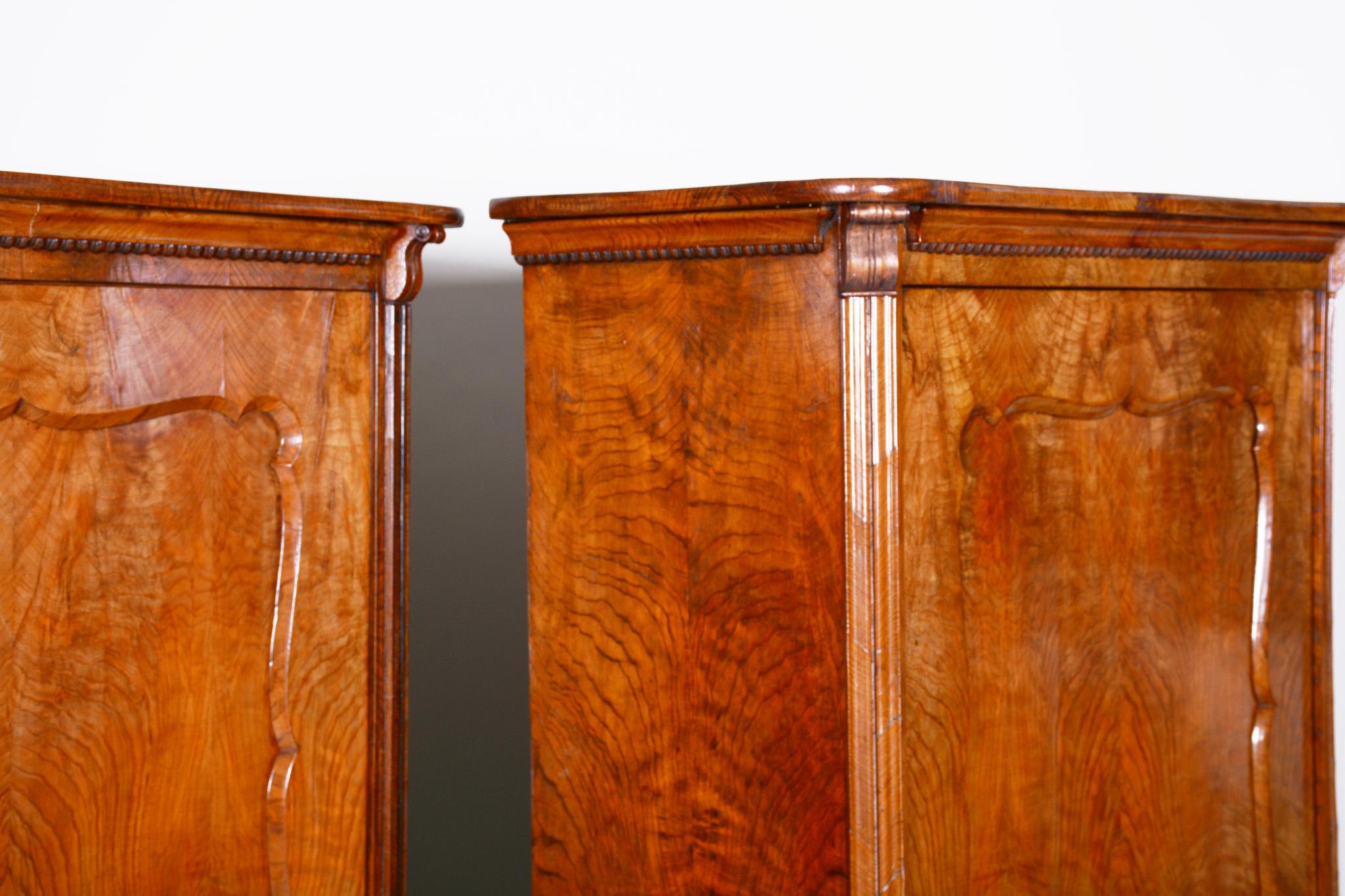 19th Century Biedermeier Ash Pair of Wardrobes, Completely Restored, 1840s 3