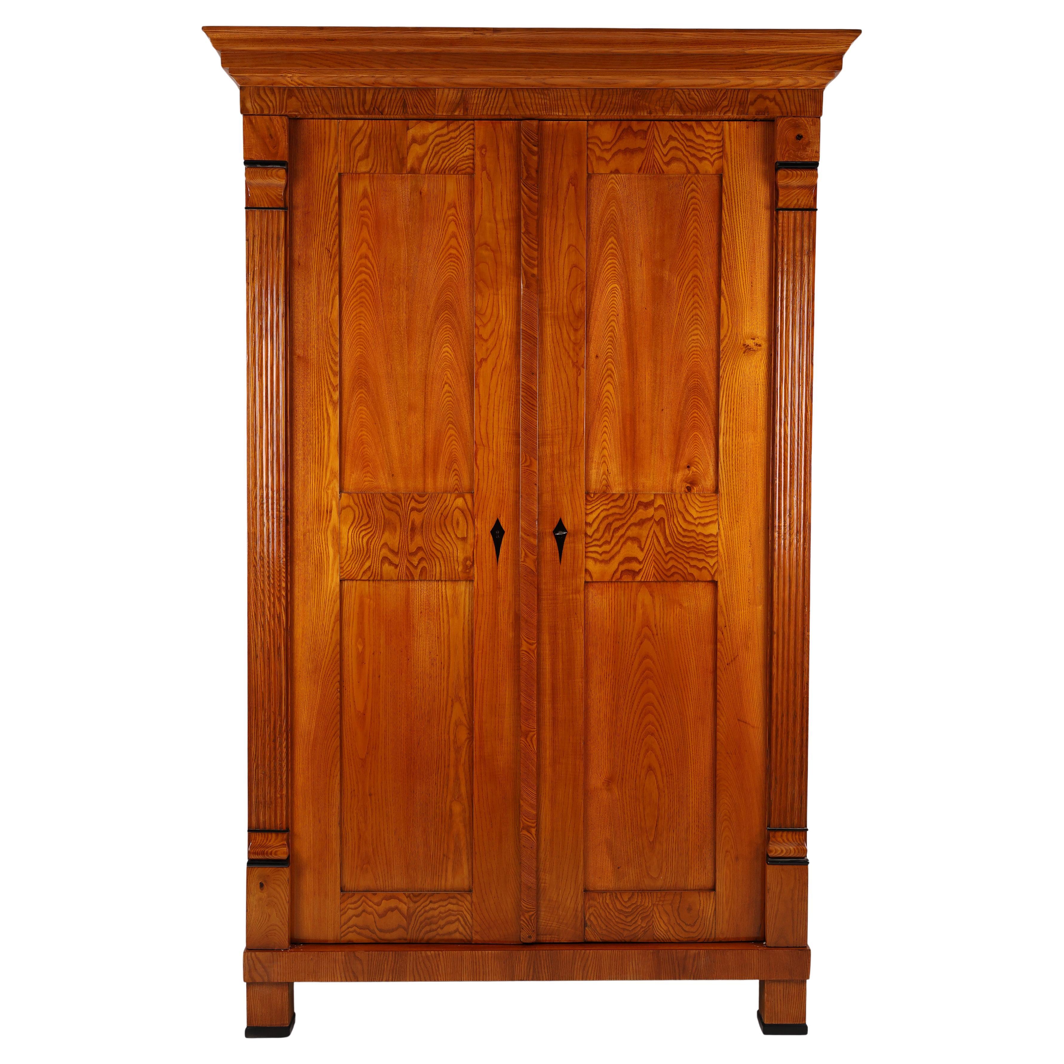 19th Century Biedermeier Ash Wardrobe, 1820–1825