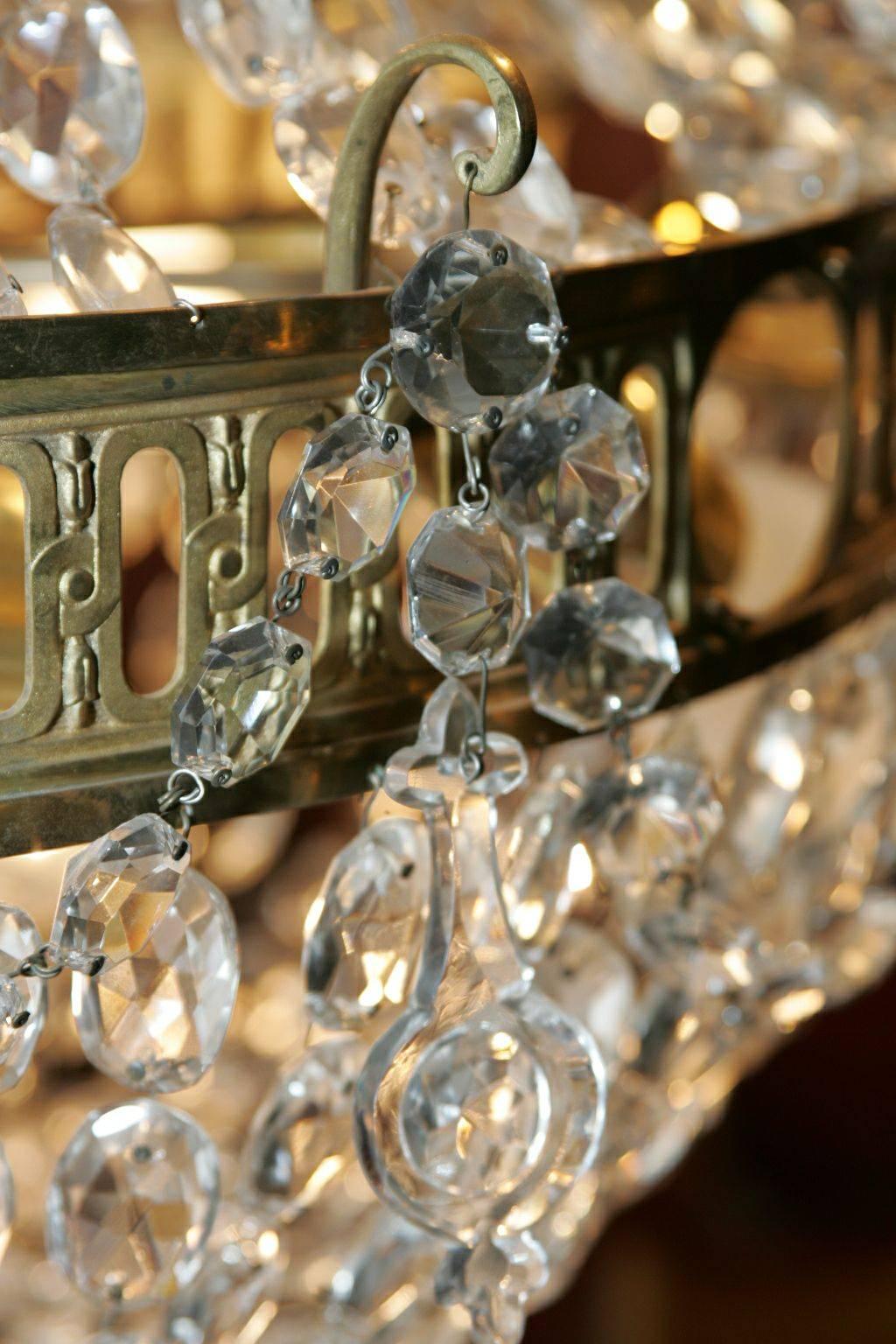Lampadario a cesto Biedermeier del XIX secolo in vendita 1