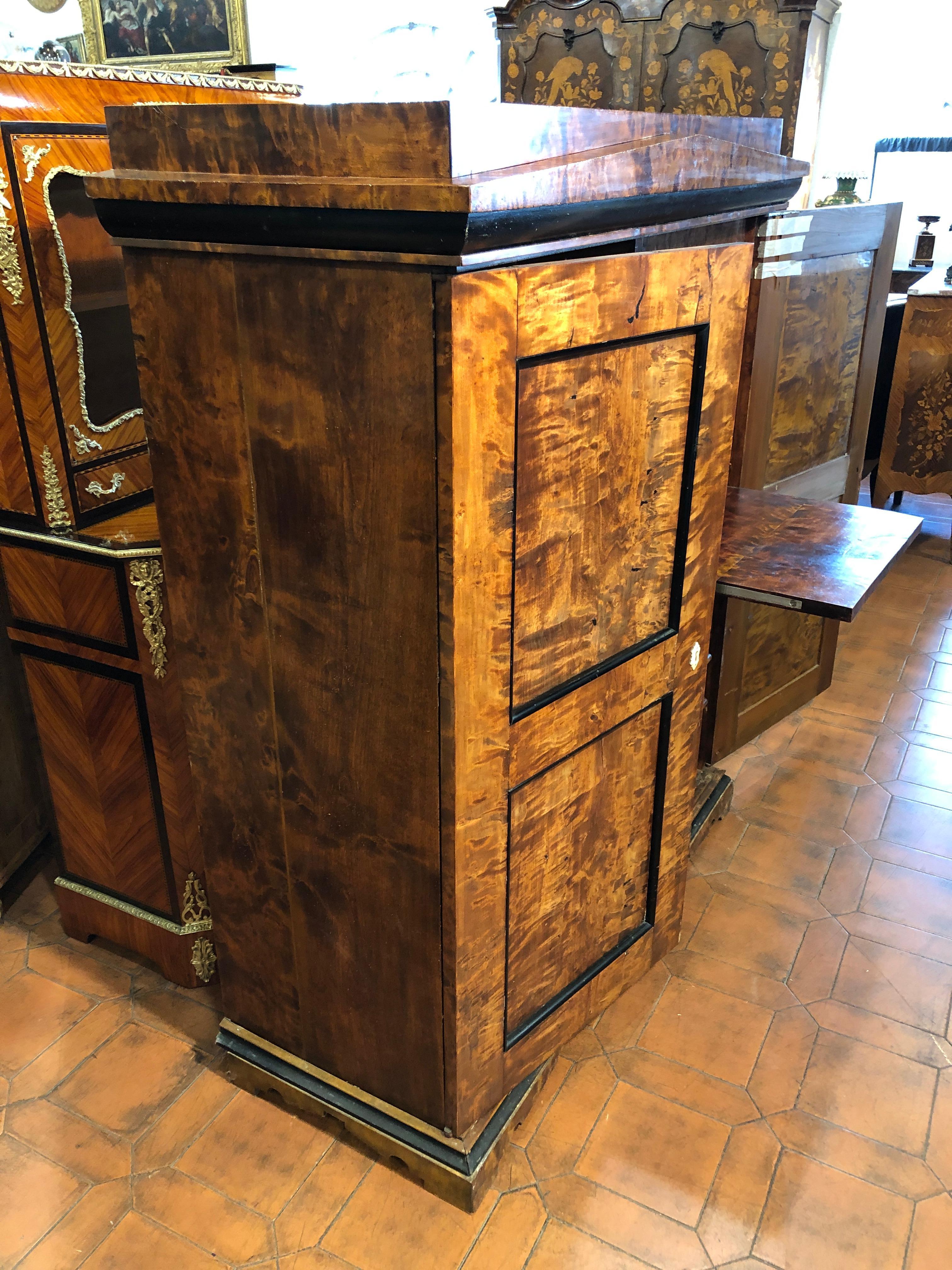 Swedish 19th Century Biedermeier Birchwood Sweden Secretaire and Armoires , 1830s For Sale