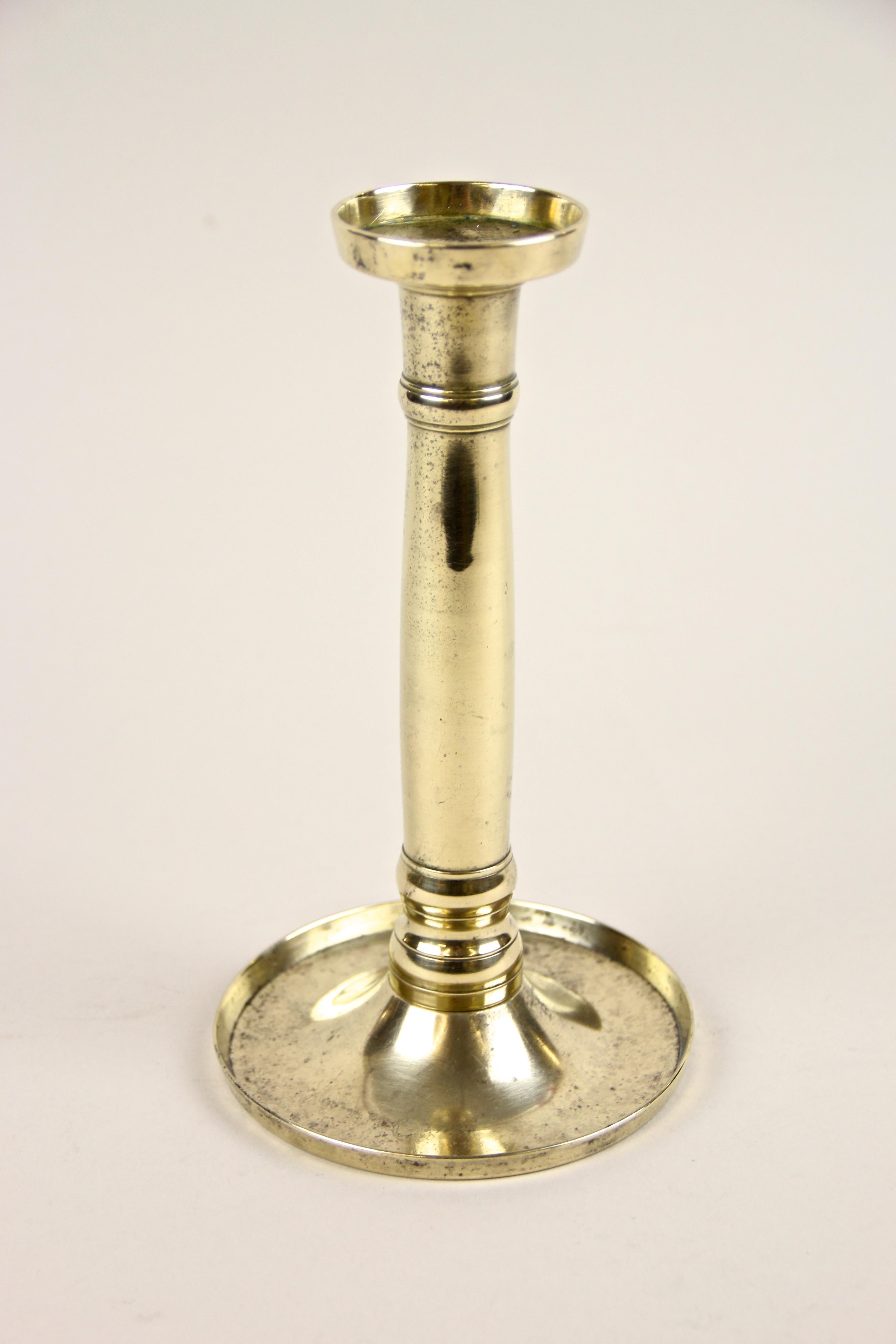 19th Century Biedermeier Brass Candlestick, Austria, circa 1830 For Sale 4