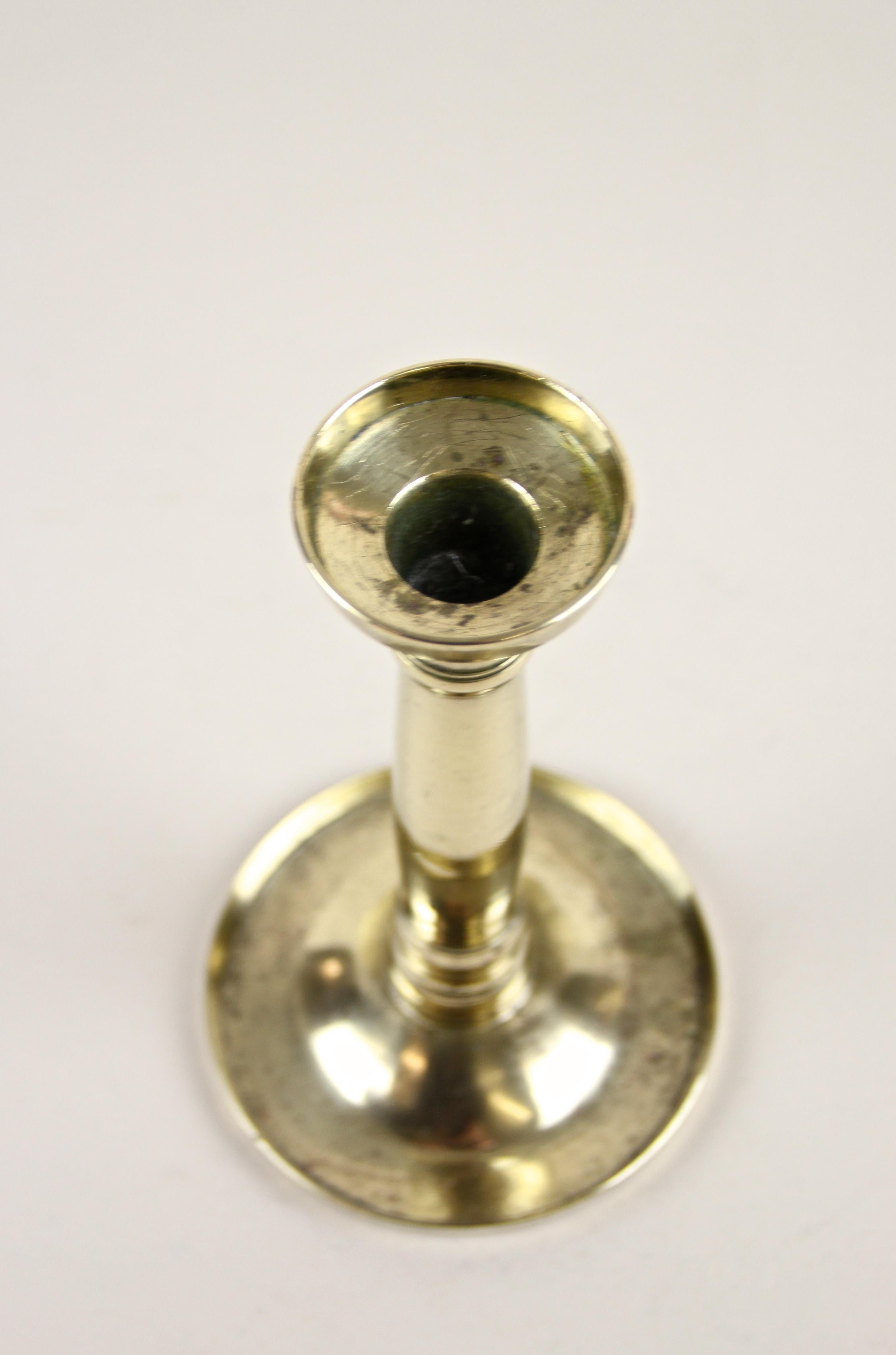 19th Century Biedermeier Brass Candlestick, Austria, circa 1830 For Sale 1