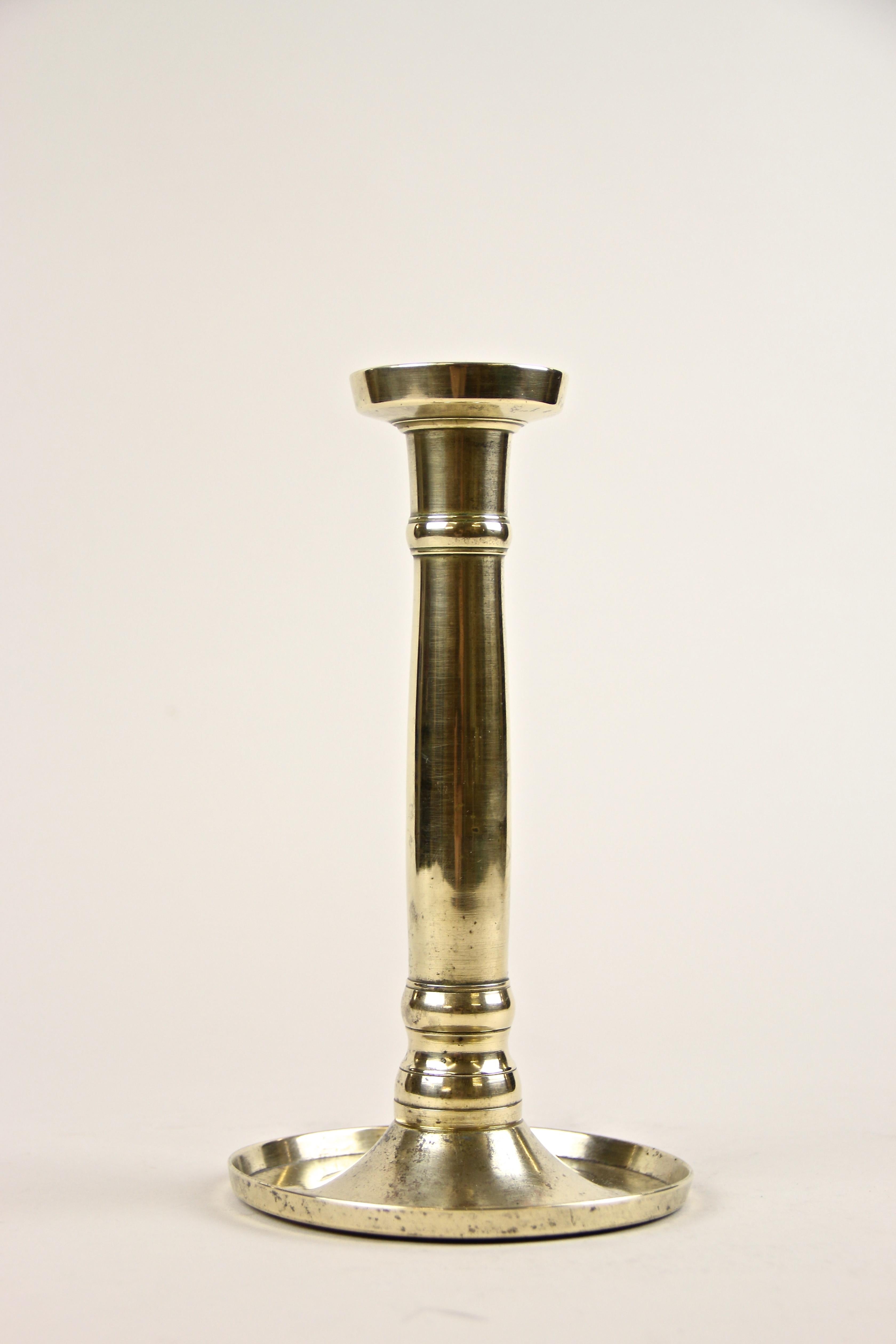 19th Century Biedermeier Brass Candlestick, Austria, circa 1830 For Sale 2