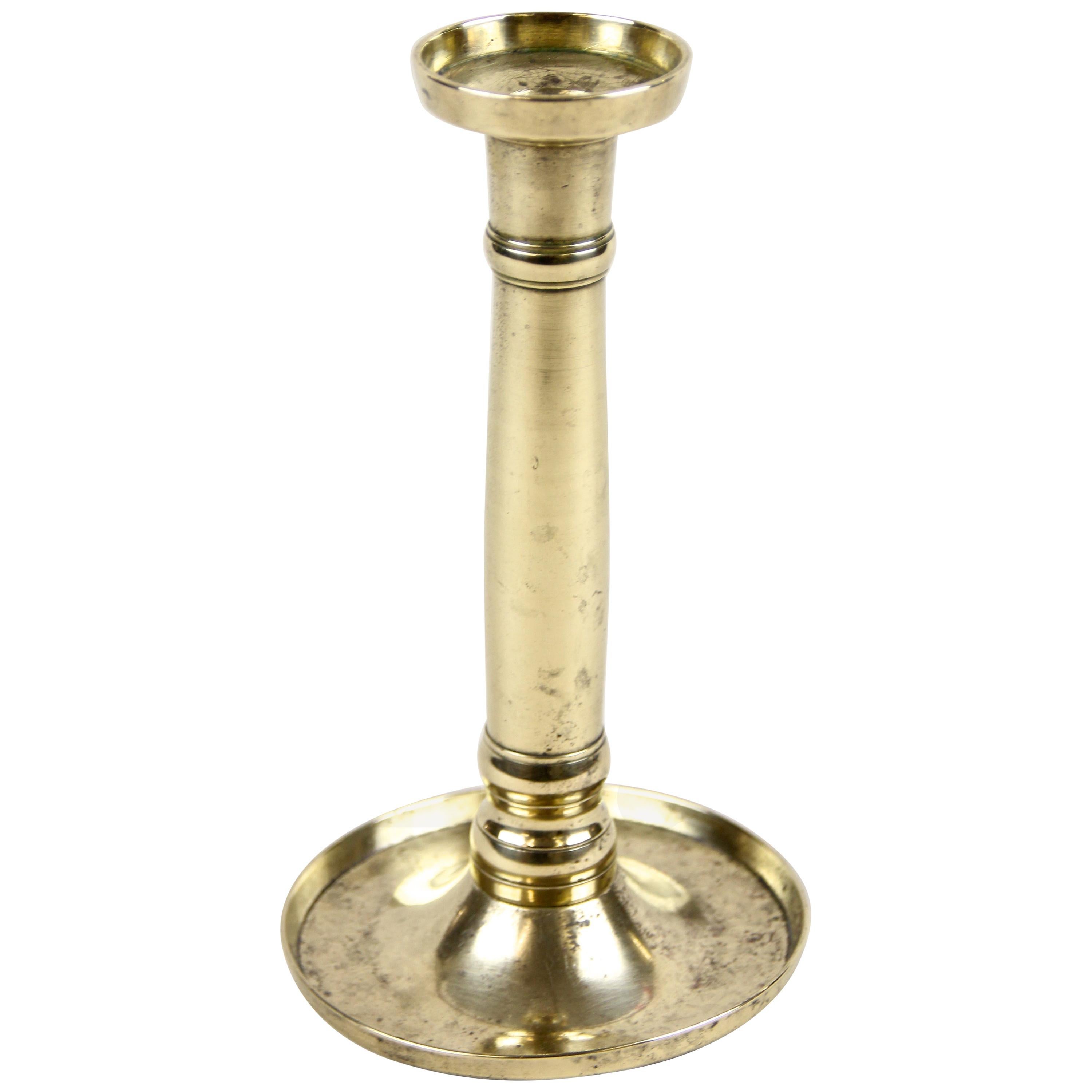 19th Century Biedermeier Brass Candlestick, Austria, circa 1830 For Sale