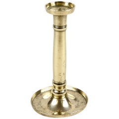 Antique 19th Century Biedermeier Brass Candlestick, Austria, circa 1830