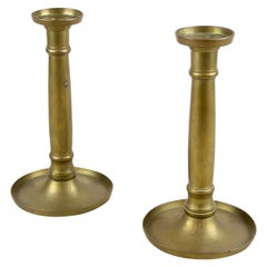 19th Century Biedermeier Brass Candlesticks, Austria, circa 1830