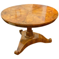 19th Century Biedermeier Center Walnut Table