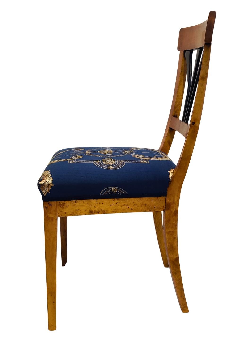 Betulla Sedia Biedermeier del XIX secolo in vendita