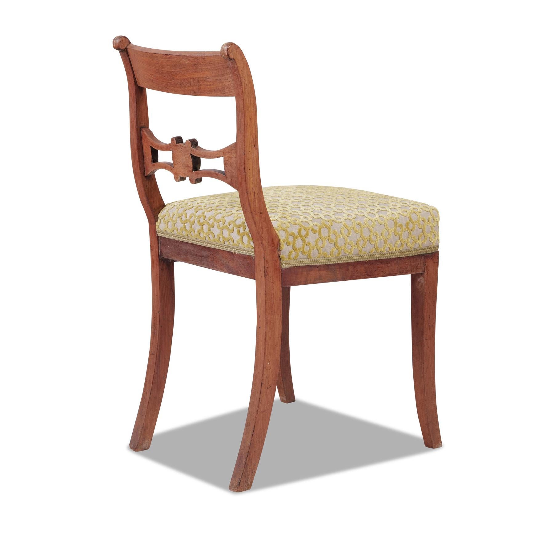 German 19th Century Biedermeier Chair Nutwood around 1820 For Sale
