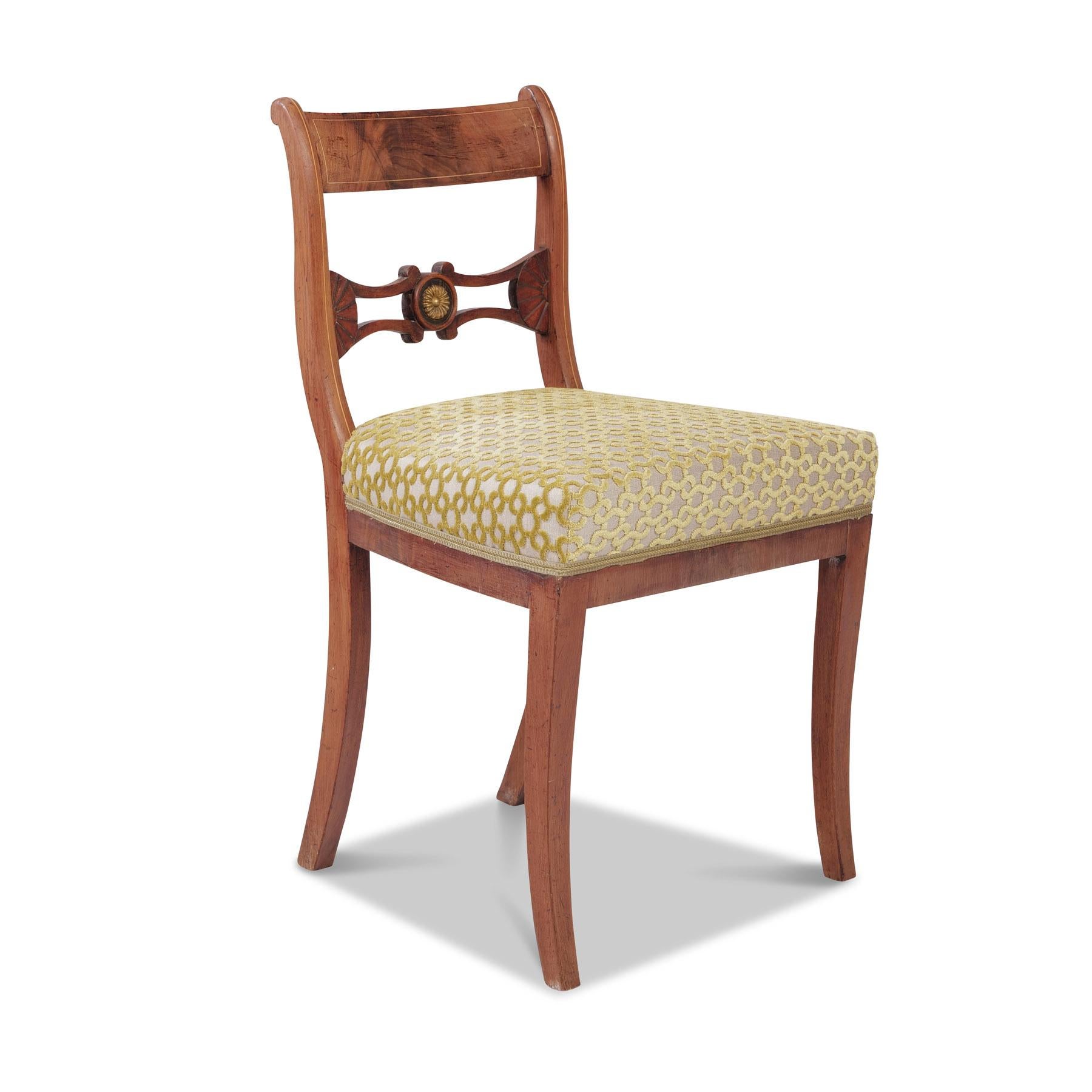 Early 19th Century 19th Century Biedermeier Chair Nutwood around 1820 For Sale