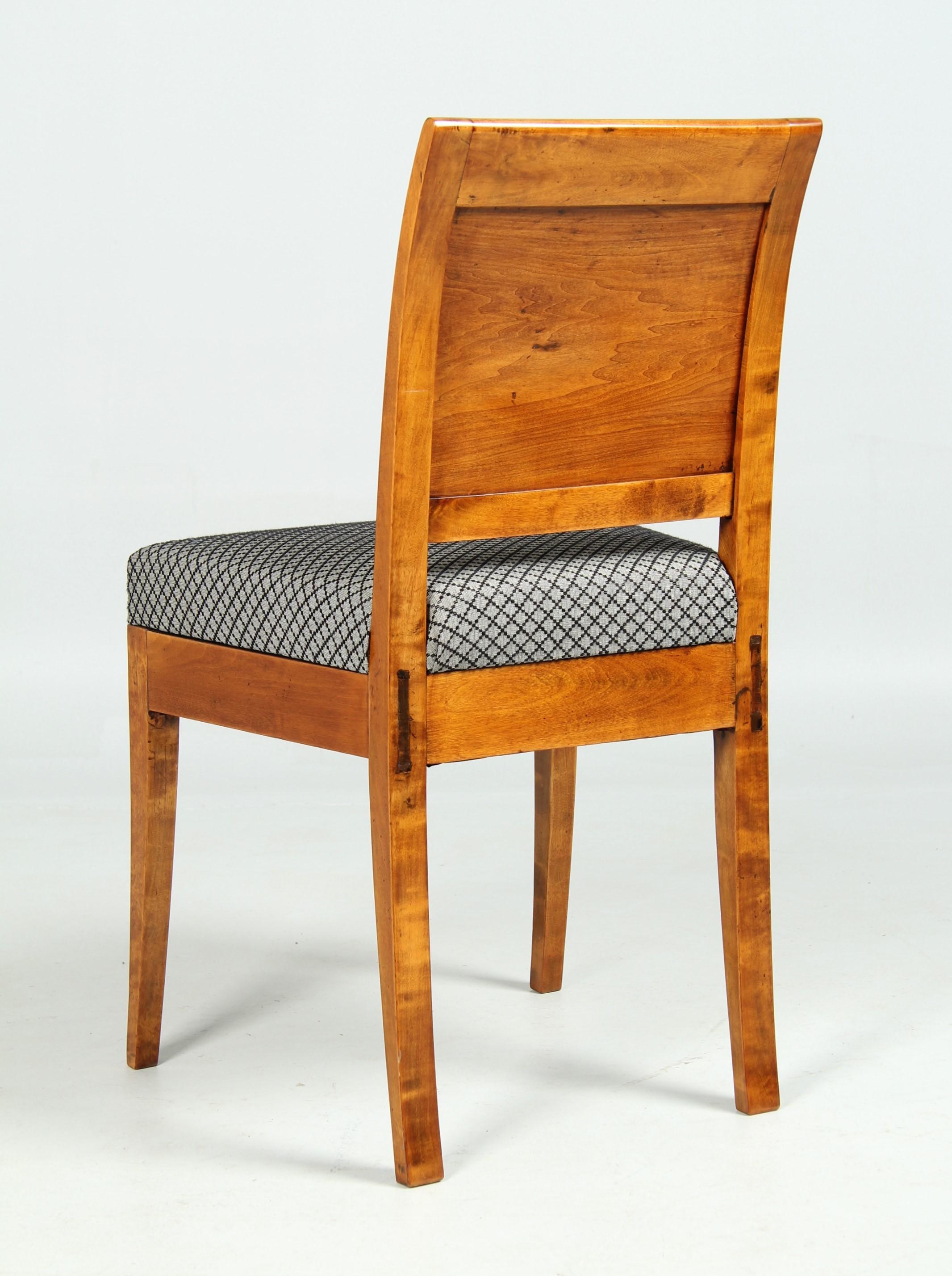 19th Century Biedermeier Chair with Ink Painting, Northern Germany, circa 1820 For Sale 6