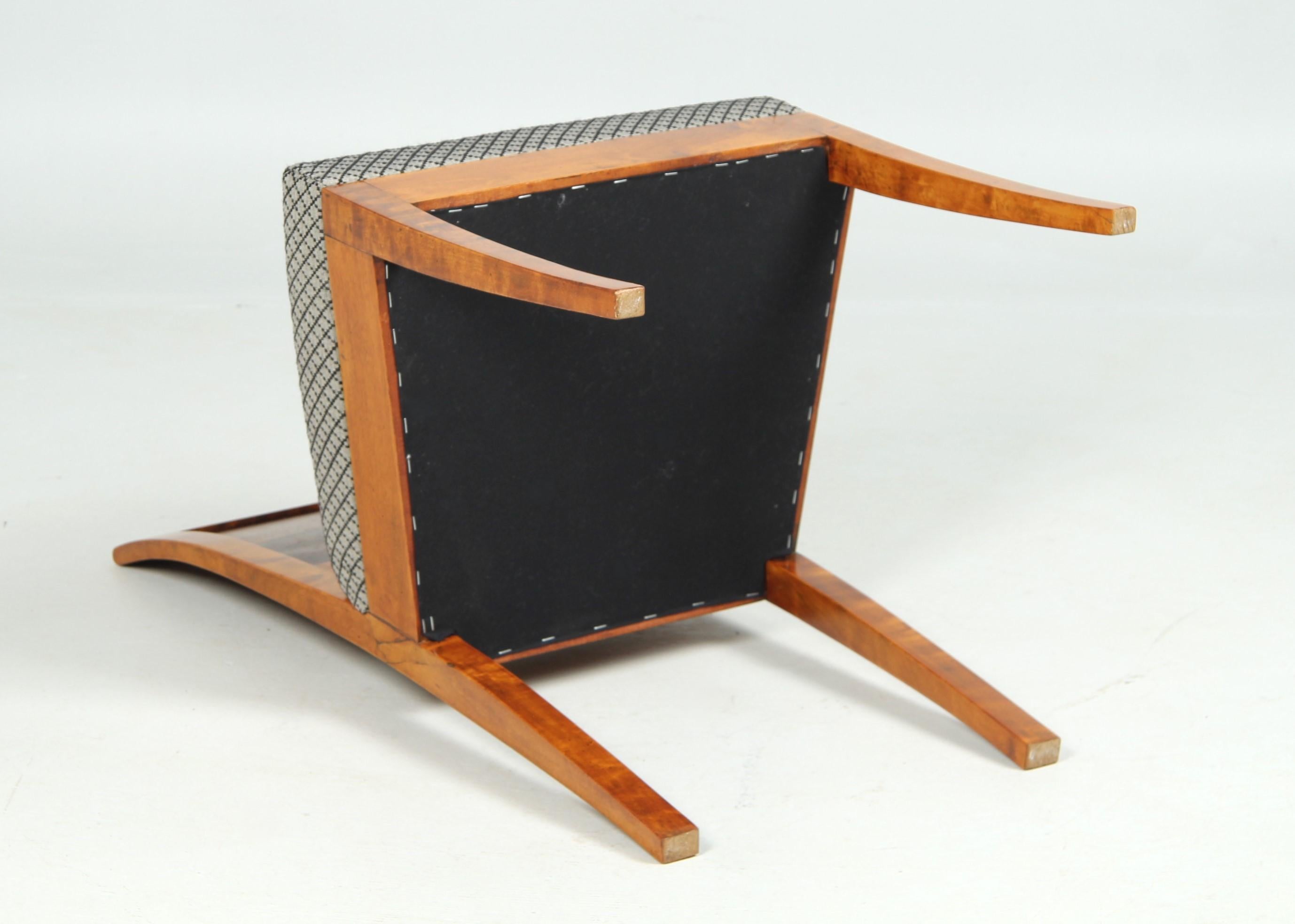 19th Century Biedermeier Chair with Ink Painting, Northern Germany, circa 1820 For Sale 7