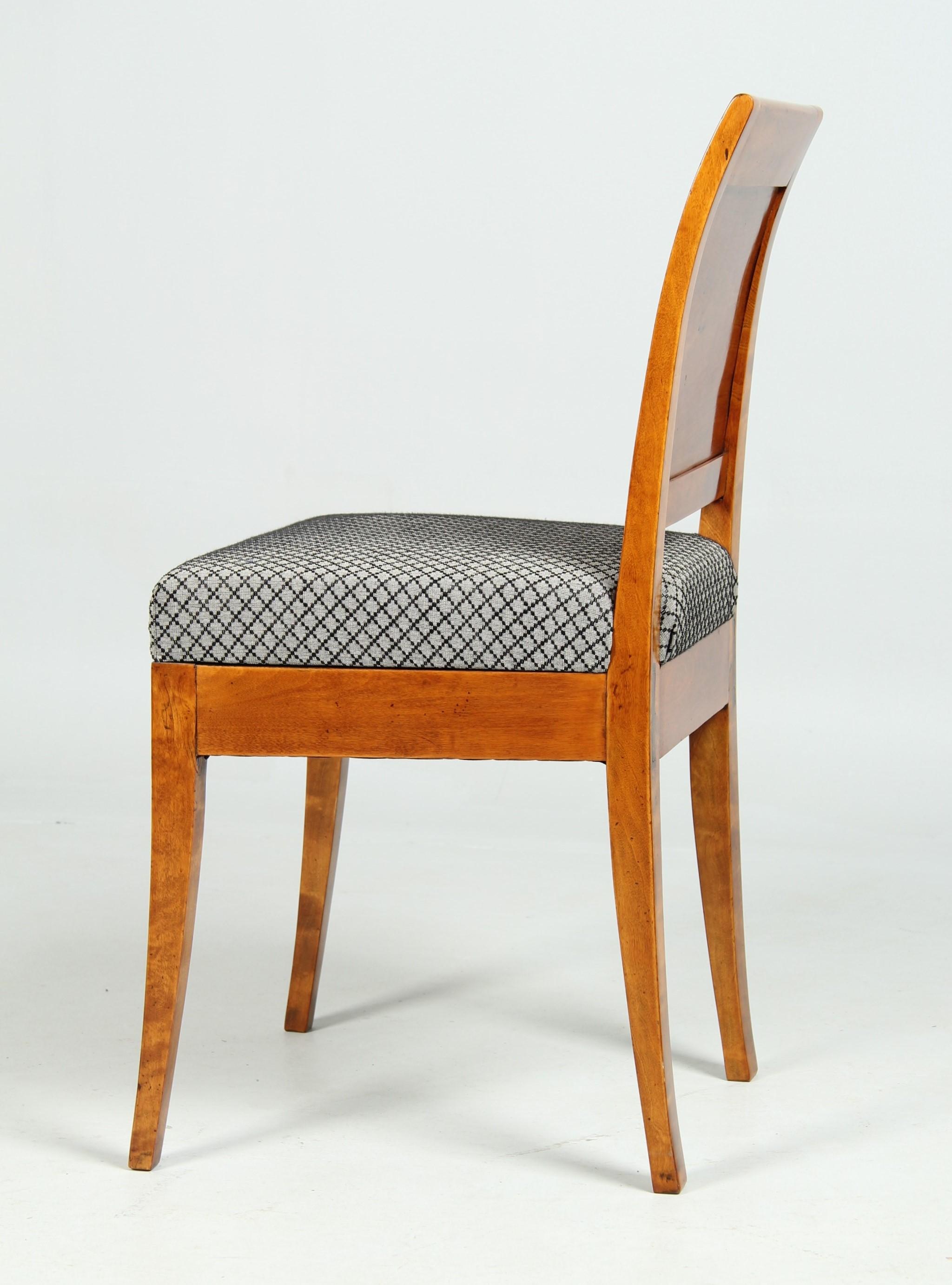 19th Century Biedermeier Chair with Ink Painting, Northern Germany, circa 1820 In Good Condition For Sale In Greven, DE