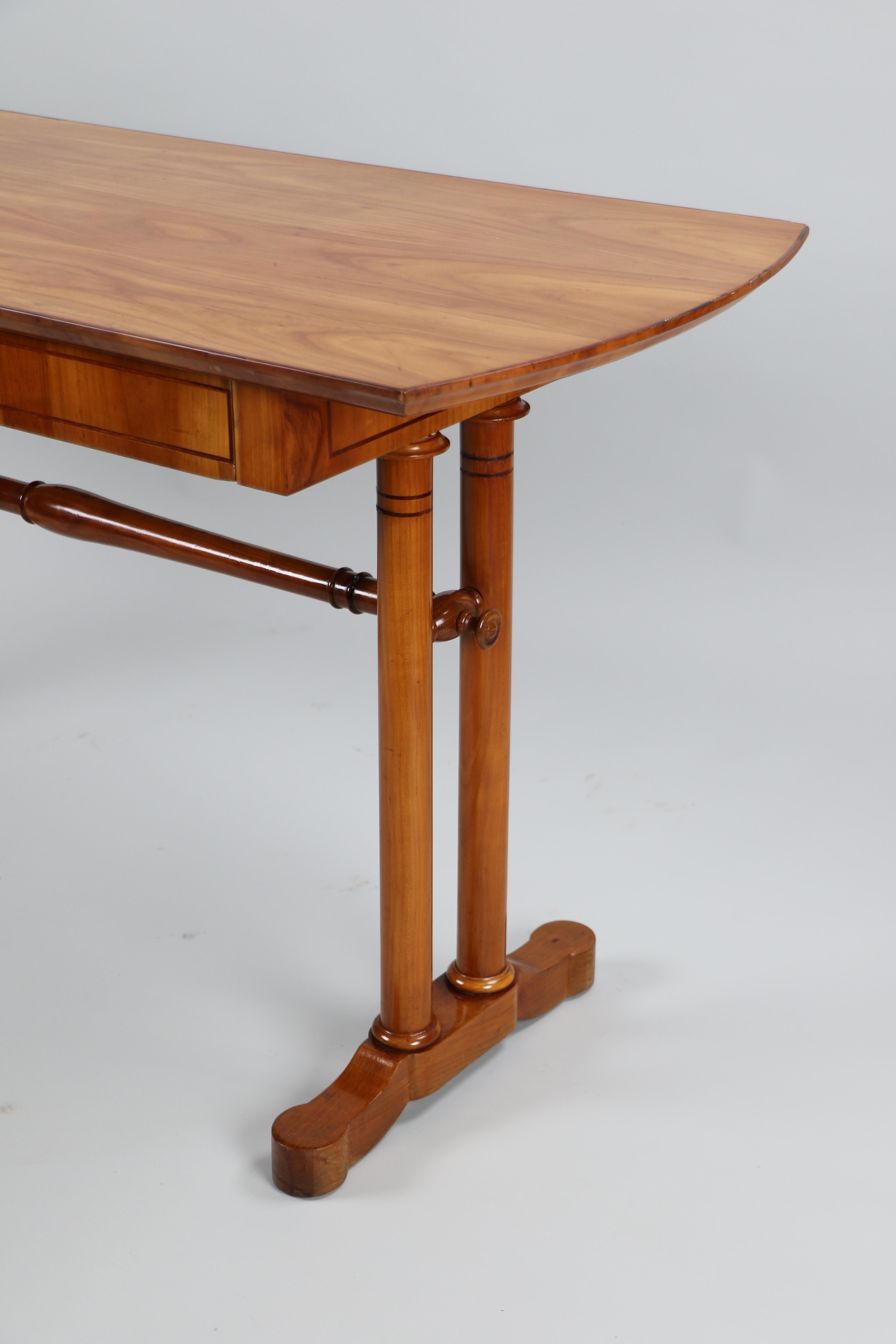 19th Century Biedermeier Cherry Console Side Table. Vienna, c. 1825. For Sale 6