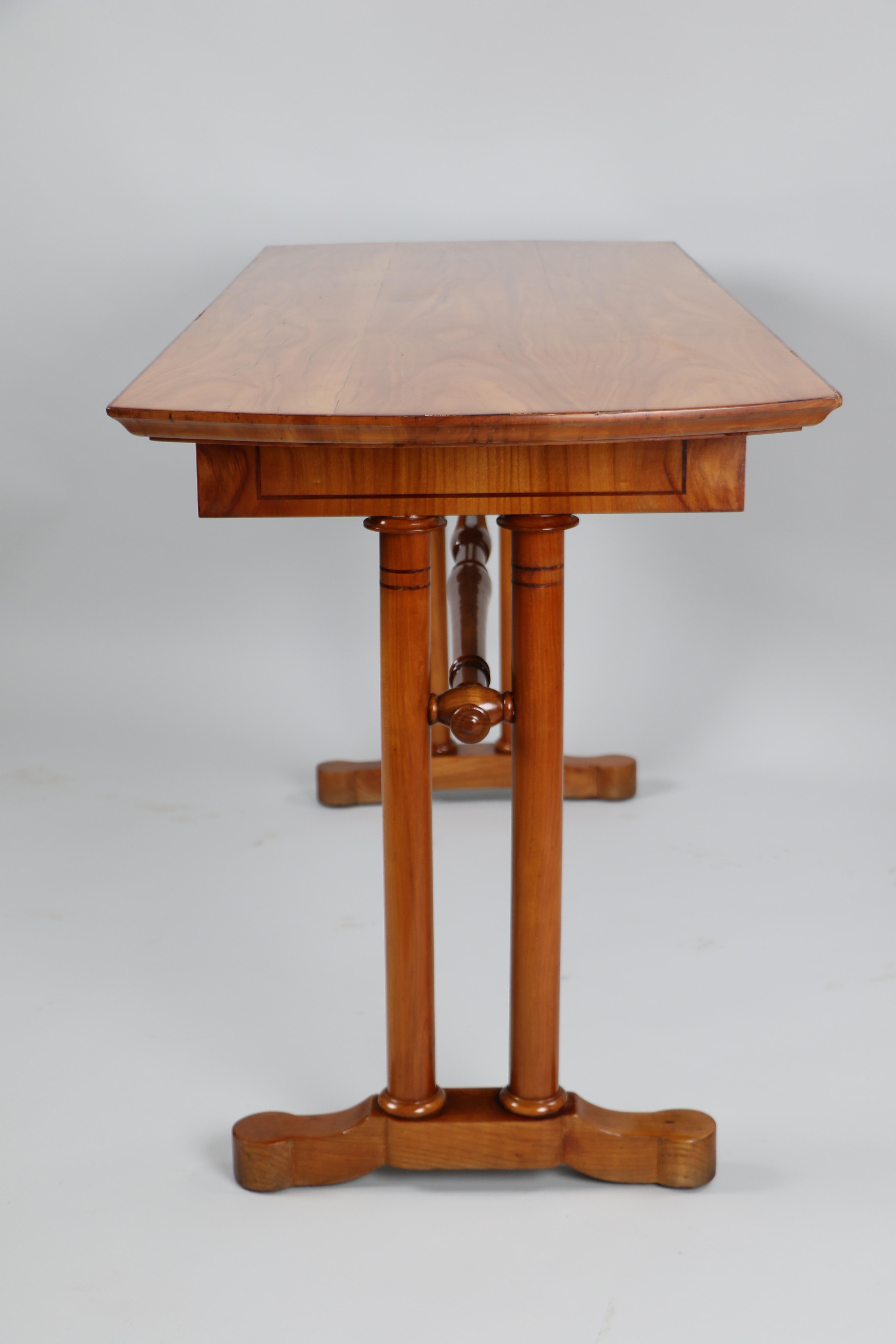 19th Century Biedermeier Cherry Console Side Table. Vienna, c. 1825. For Sale 8