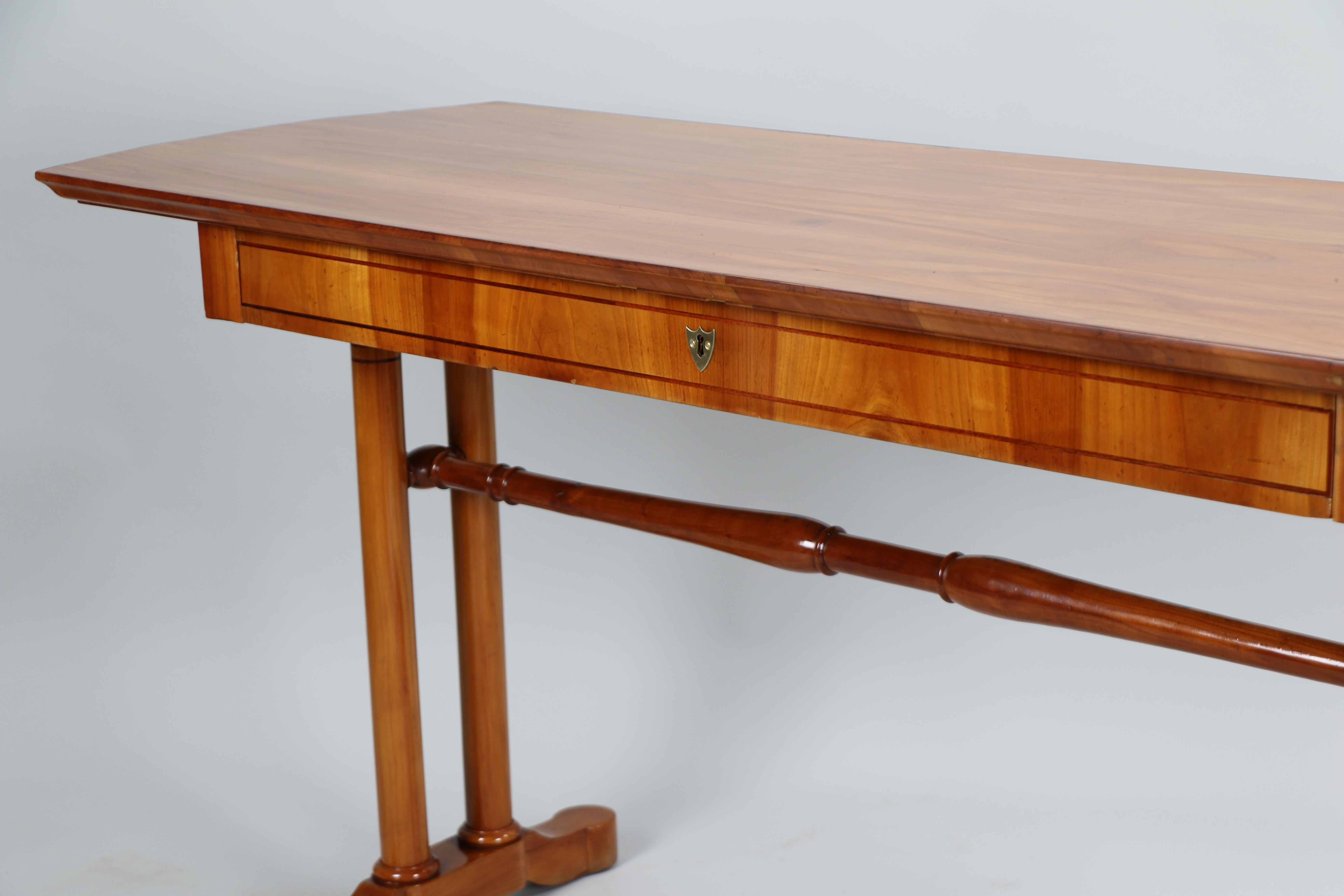 19th Century Biedermeier Cherry Console Side Table. Vienna, c. 1825. For Sale 9
