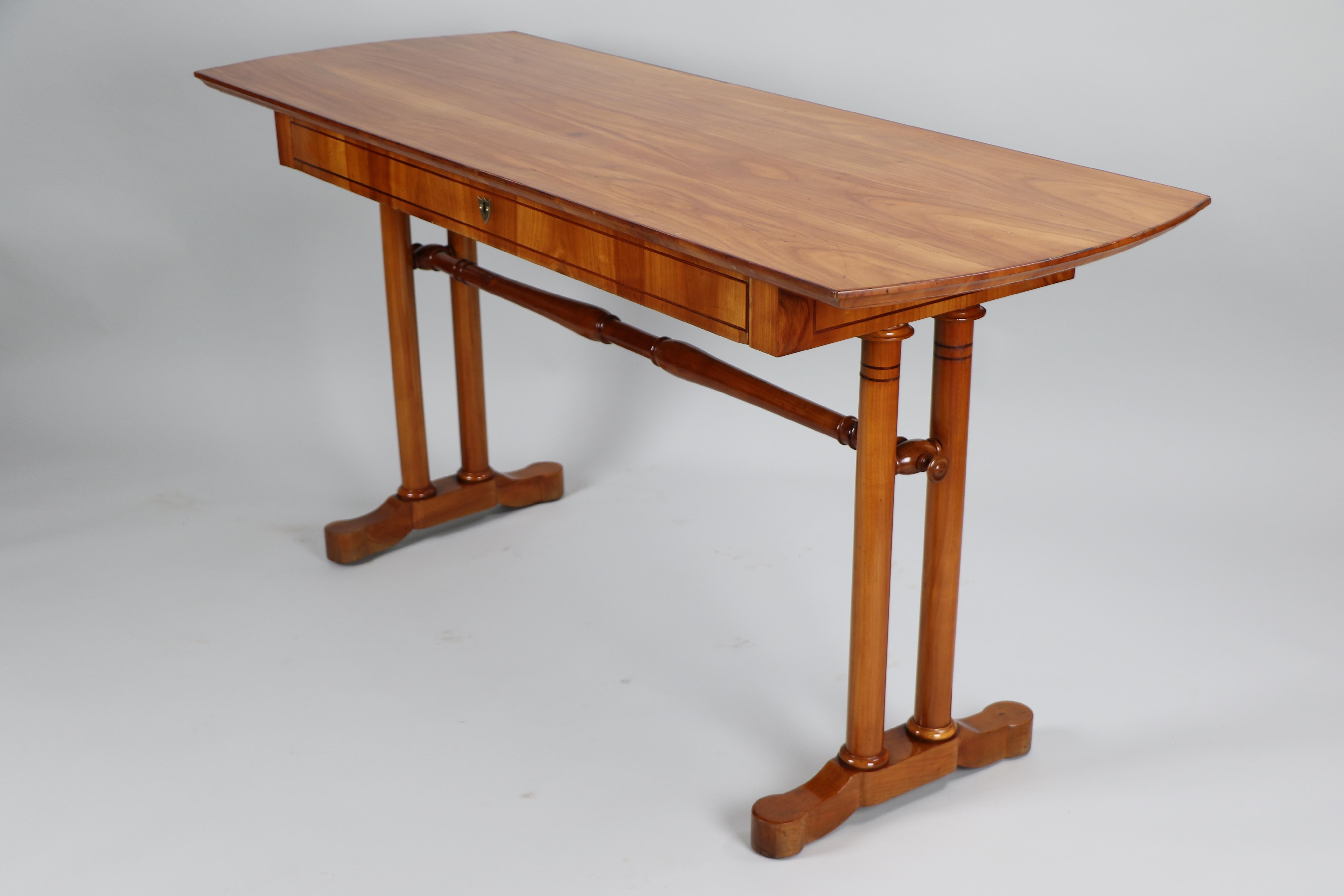 19th Century Biedermeier Cherry Console Side Table. Vienna, c. 1825. For Sale 10