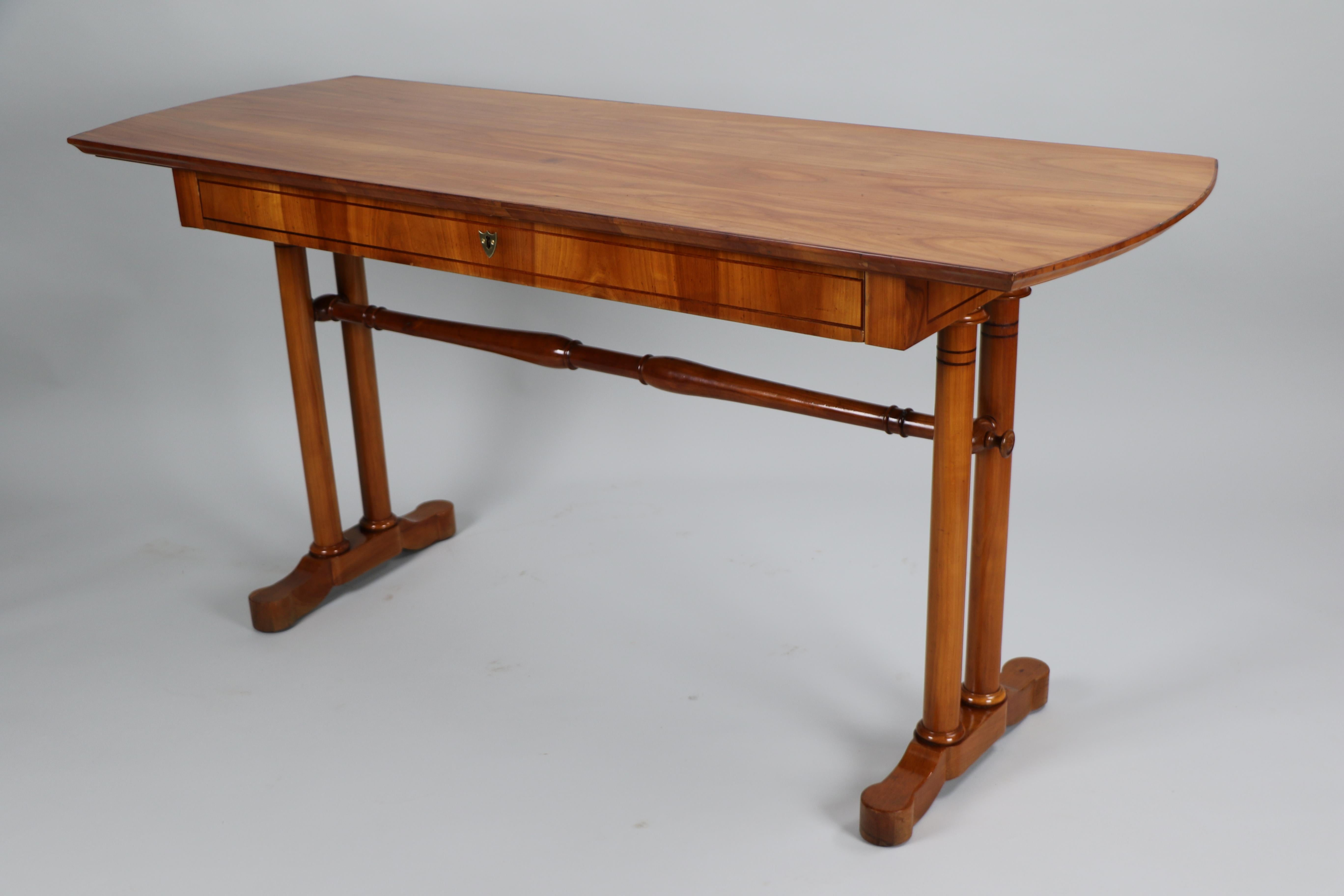 19th Century Biedermeier Cherry Console Side Table. Vienna, c. 1825. For Sale 1