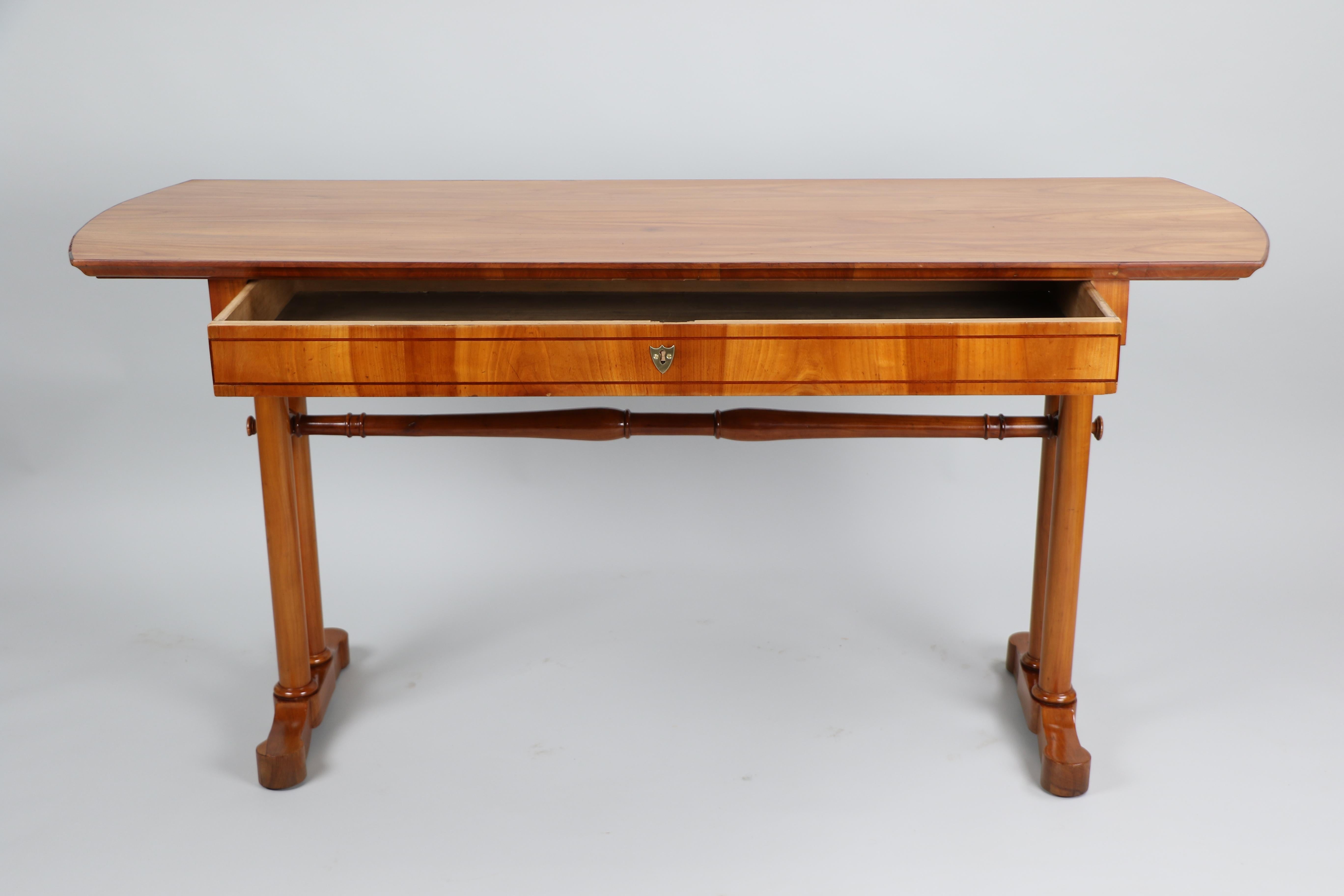 19th Century Biedermeier Cherry Console Side Table. Vienna, c. 1825. For Sale 2