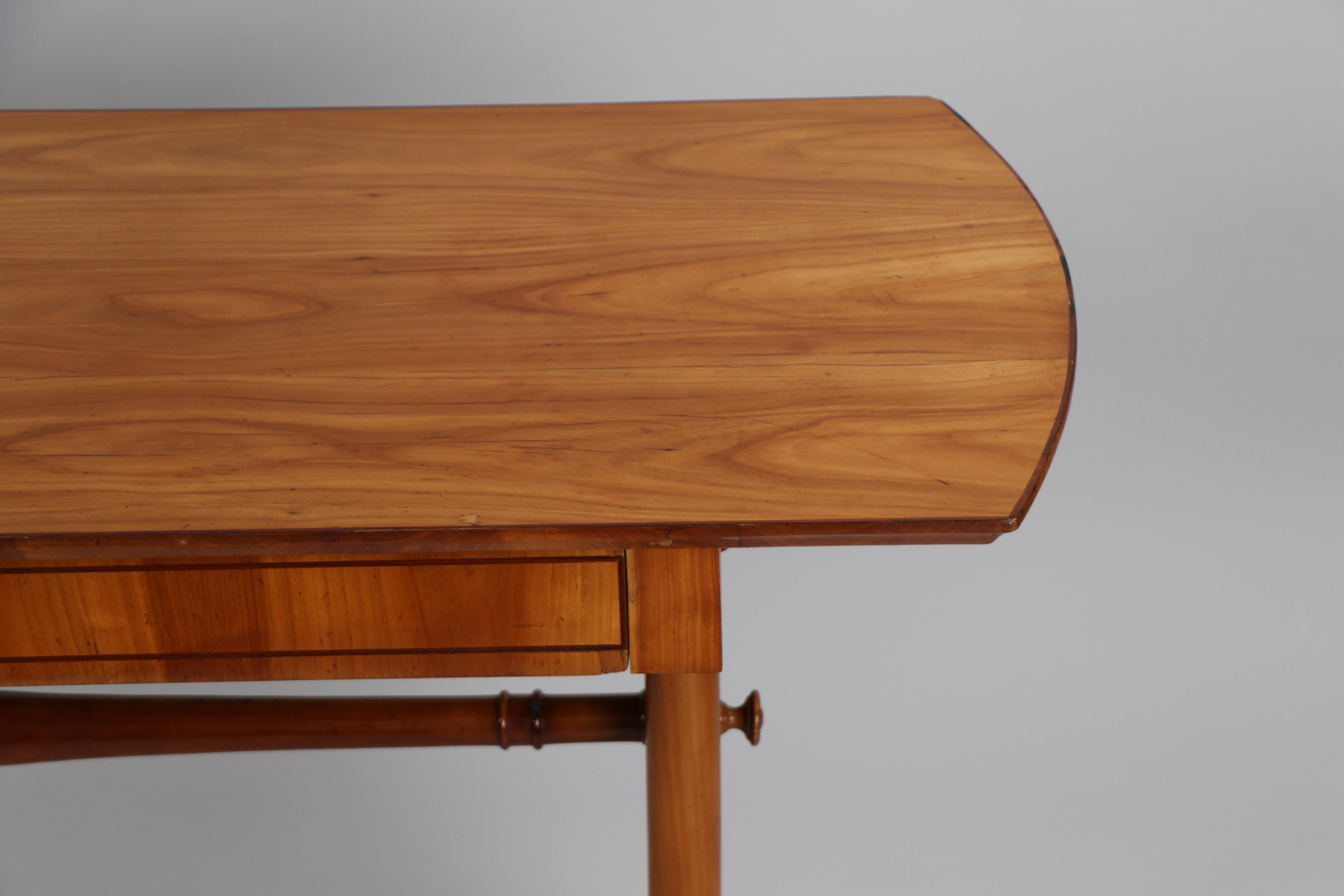 19th Century Biedermeier Cherry Console Side Table. Vienna, c. 1825. For Sale 5