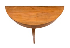 19th Century Biedermeier Cherry Half Centre One-Leg Table