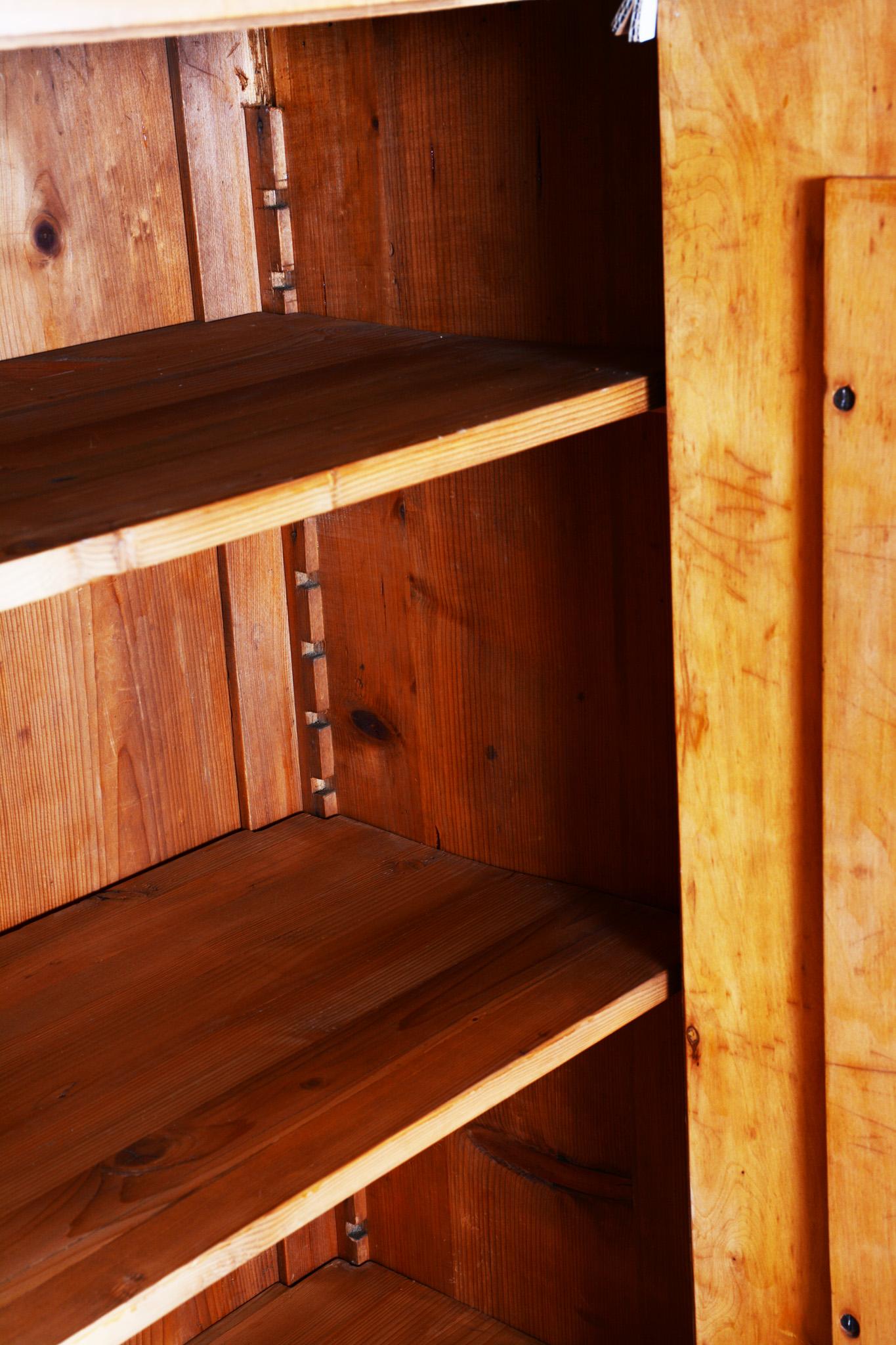 19th Century Biedermeier Cherry Pair of Wardrobes, Completely Restored, 1840s 3