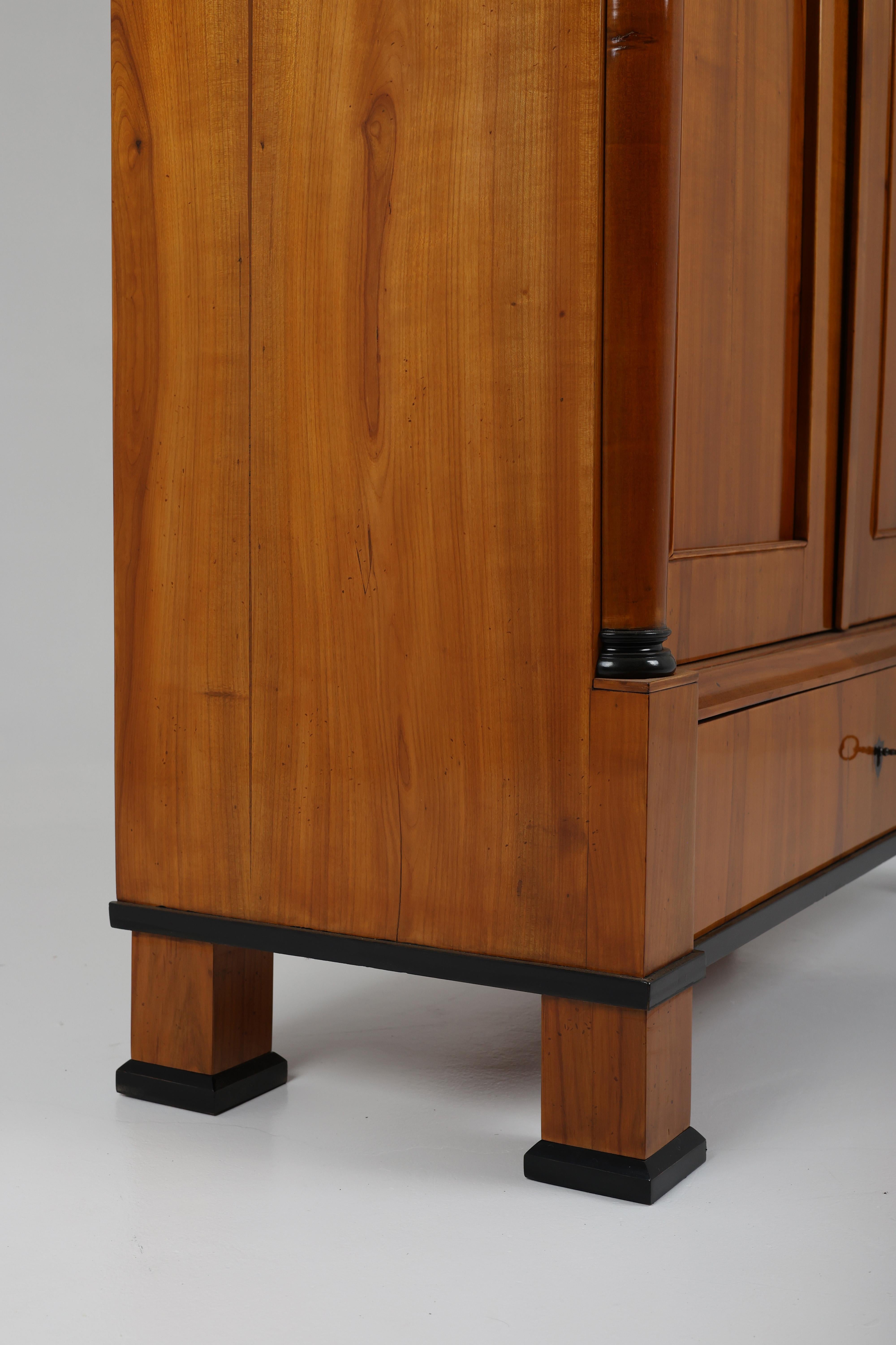 19th Century Biedermeier Cherry wood Wardrobe For Sale 4