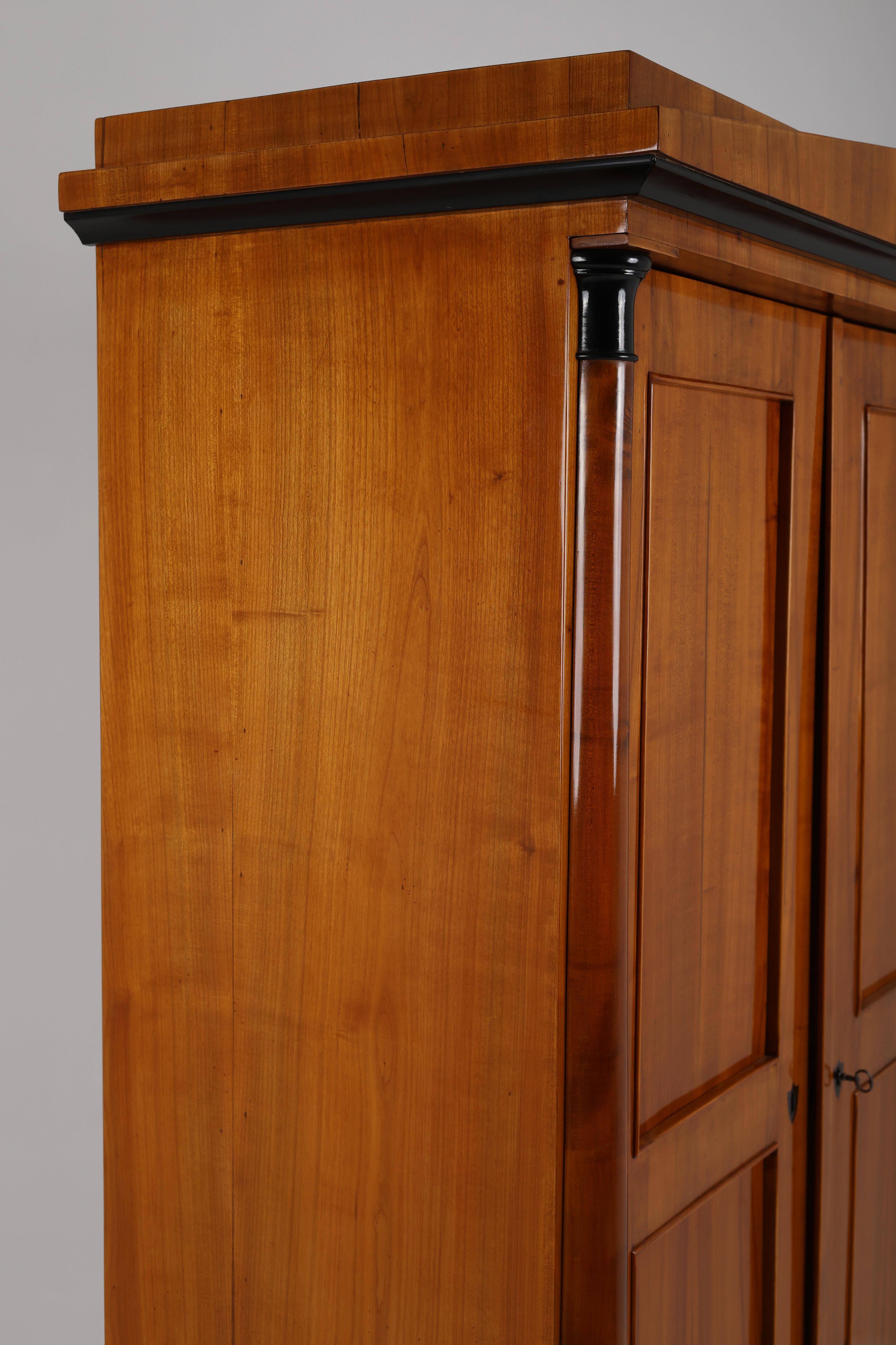 19th Century Biedermeier Cherry wood Wardrobe For Sale 5
