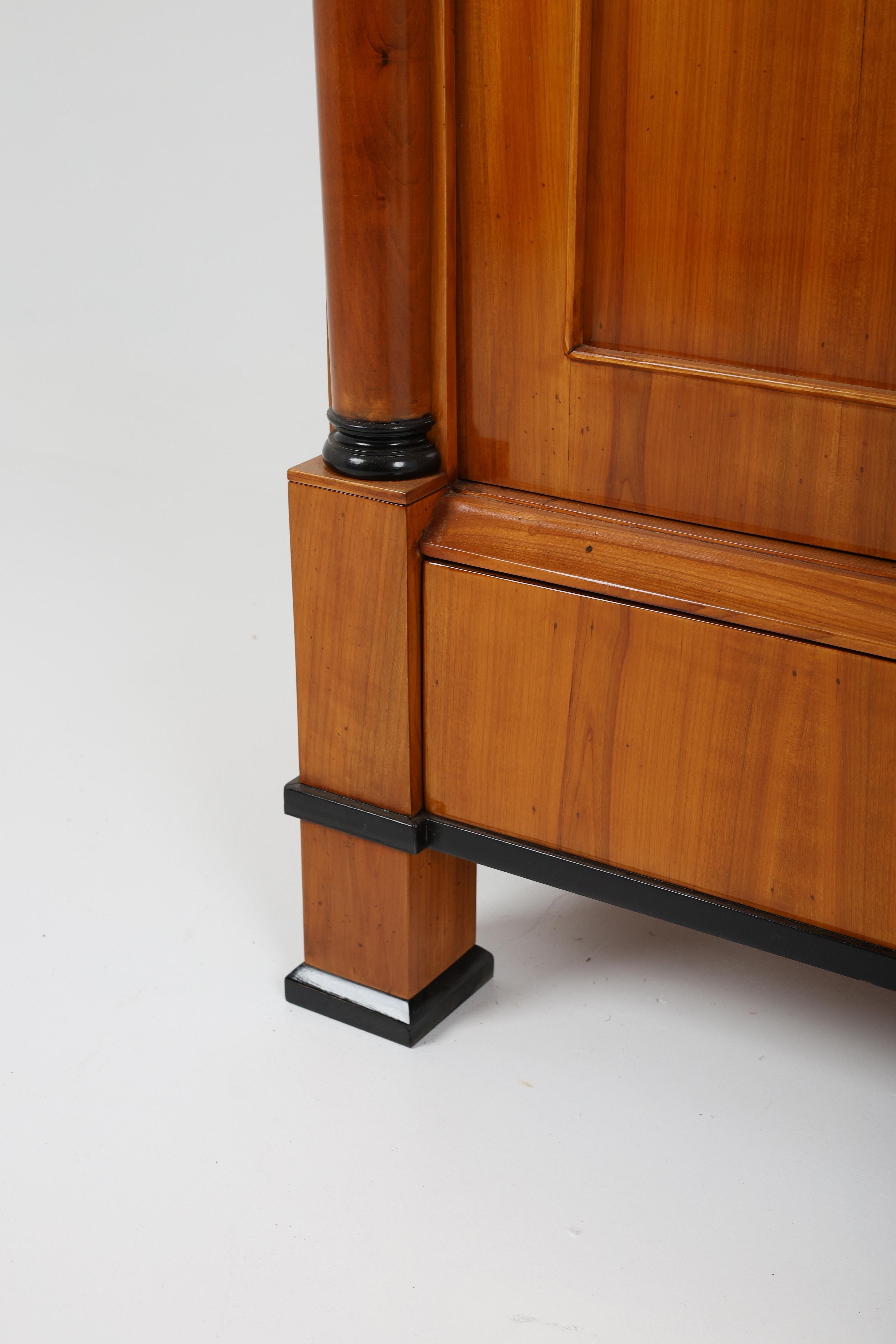 19th Century Biedermeier Cherry wood Wardrobe For Sale 12