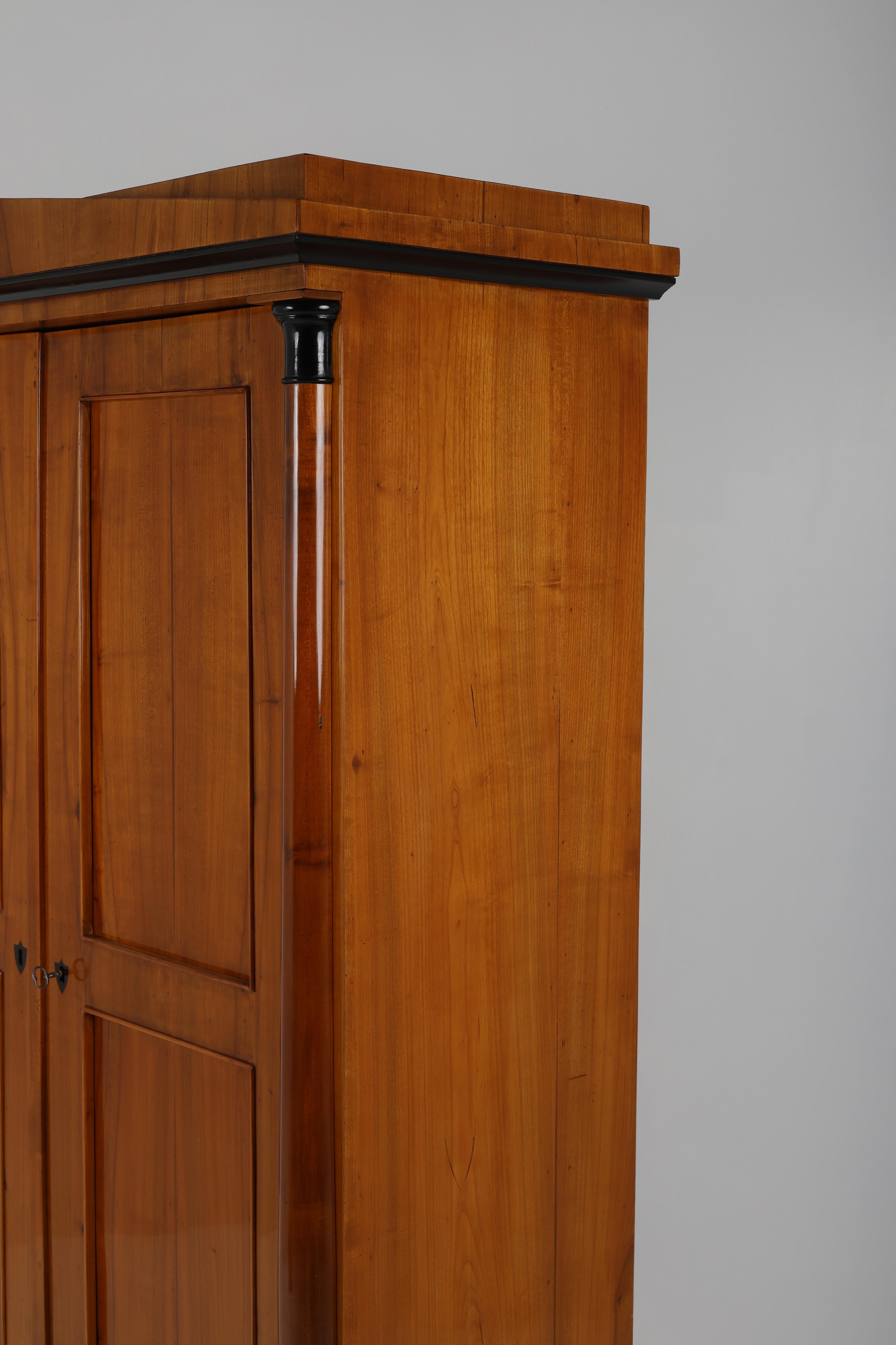 19th Century Biedermeier Cherry wood Wardrobe For Sale 3