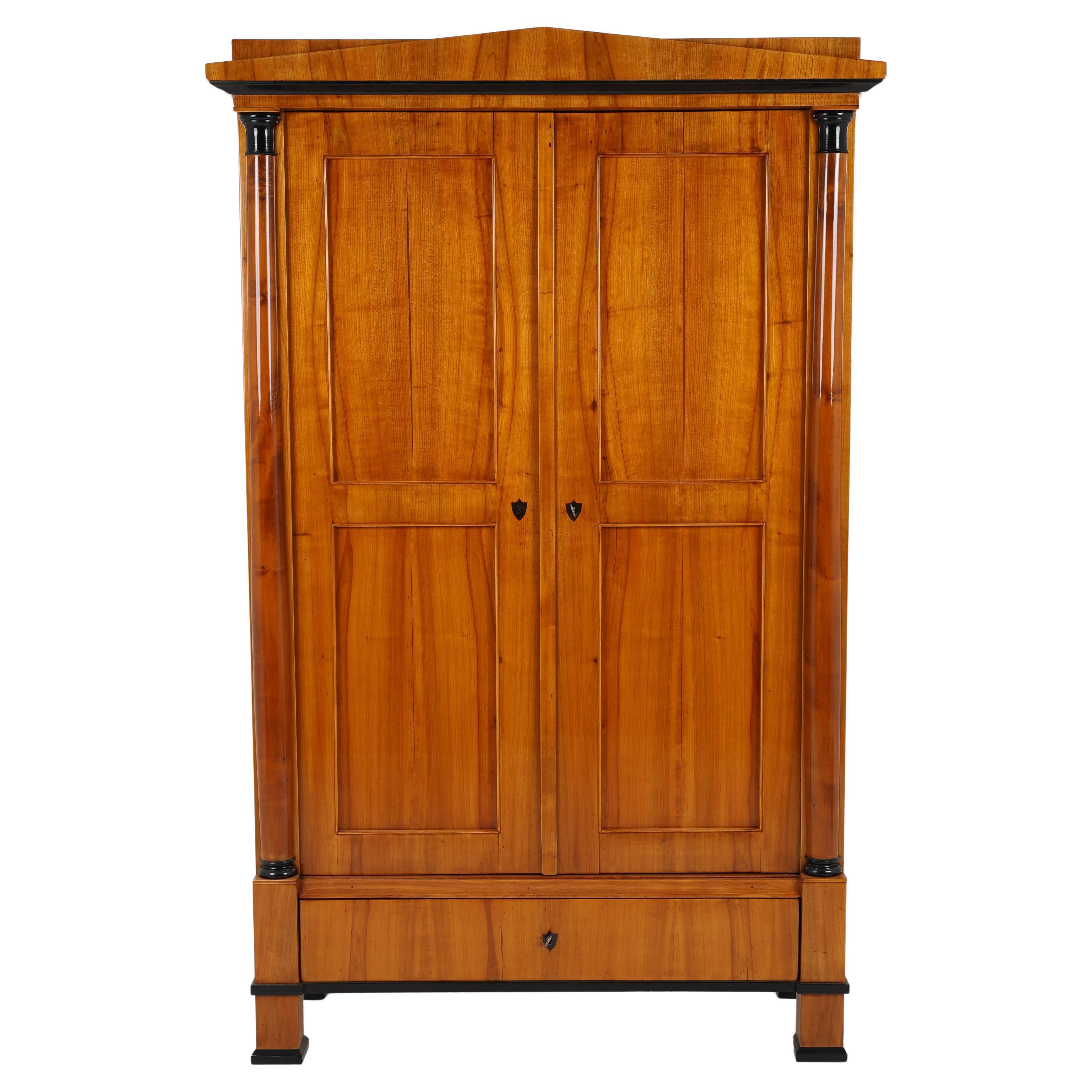19th Century Biedermeier Cherry wood Wardrobe