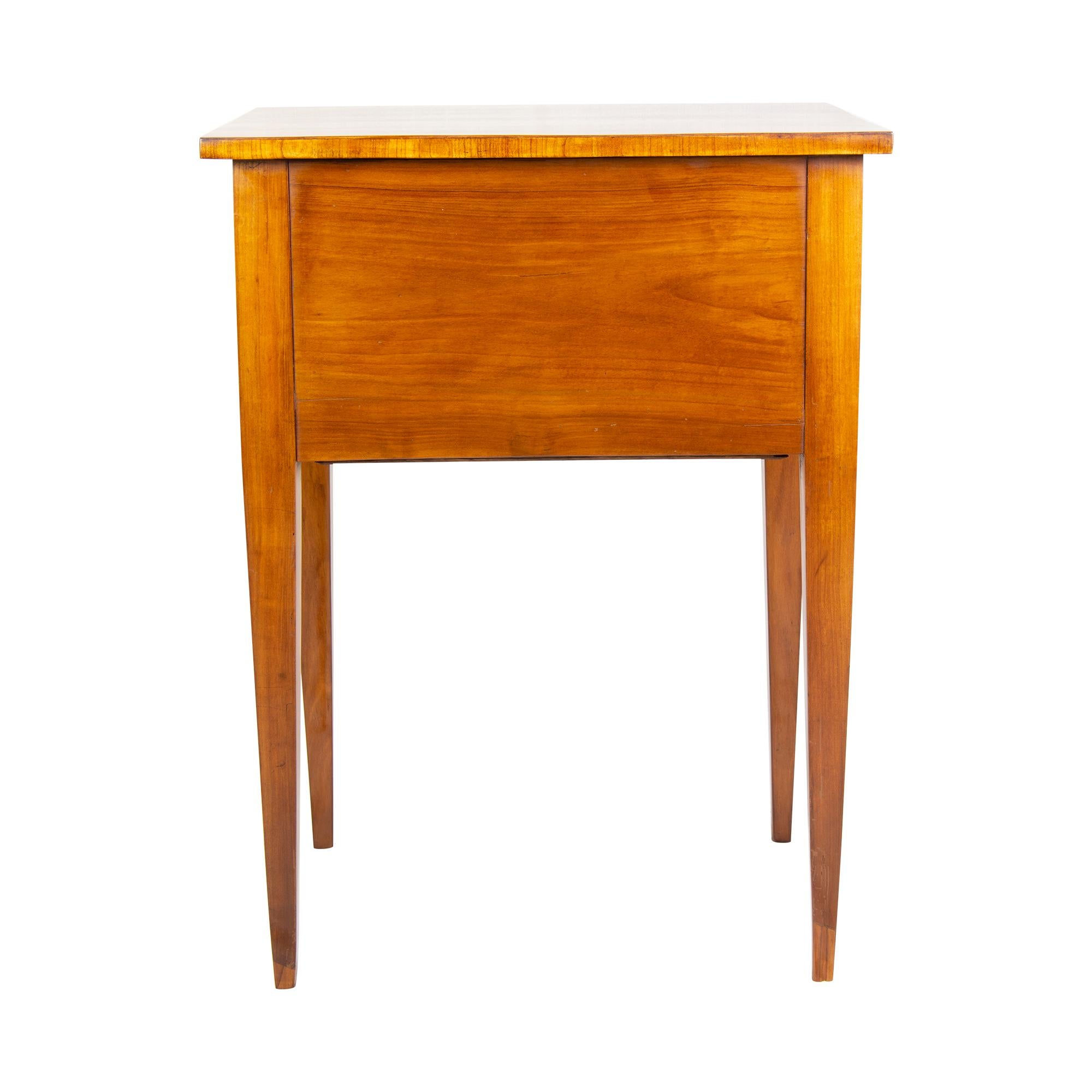 German 19th Century Biedermeier Cherrywood 2-Drawer Side Table