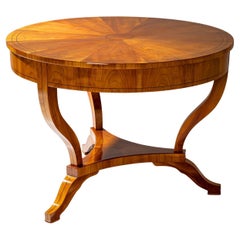 Antique 19th Century Biedermeier Cherrywood Center Table, Germany