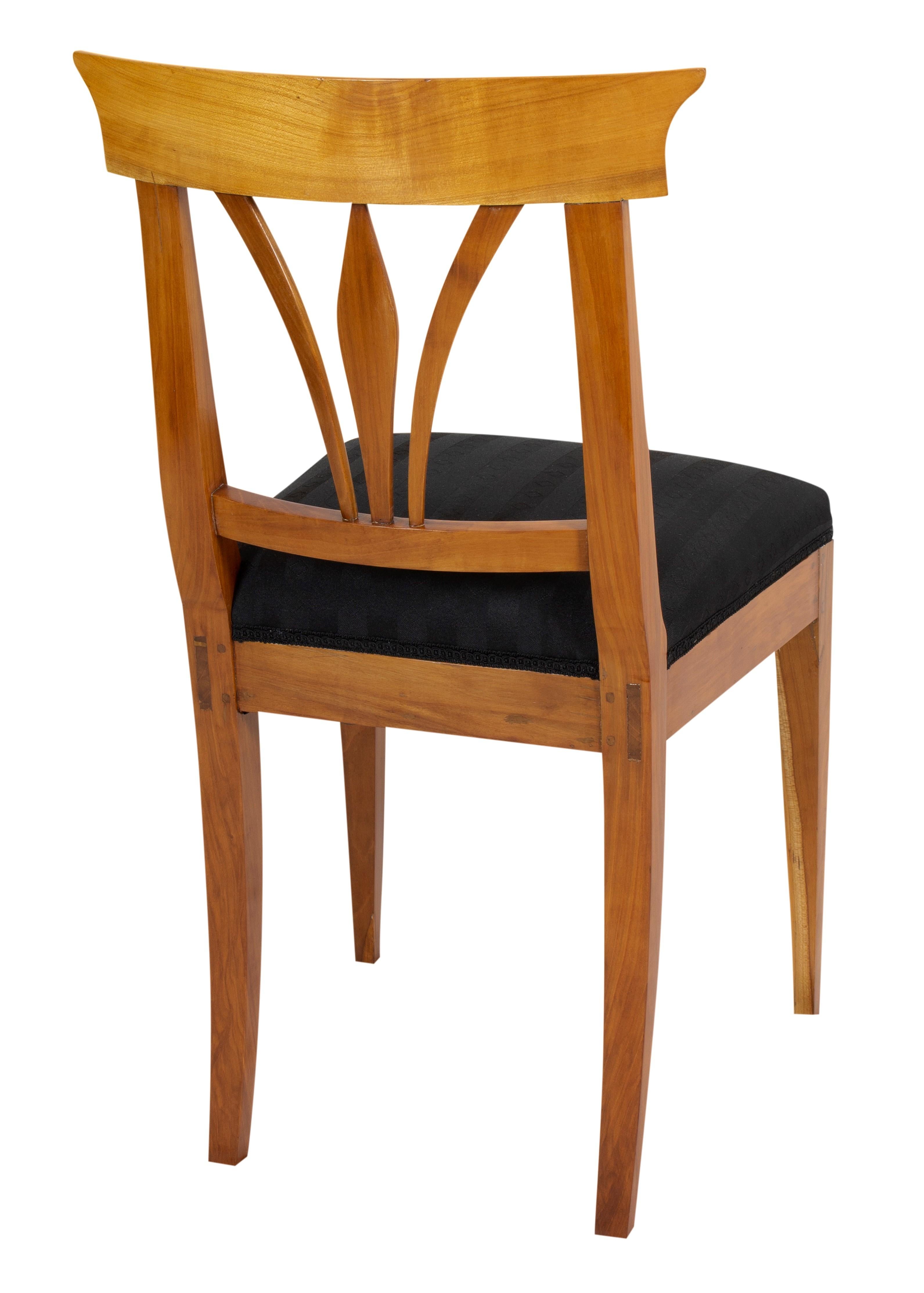 German 19th Century Biedermeier Cherrywood Chair For Sale