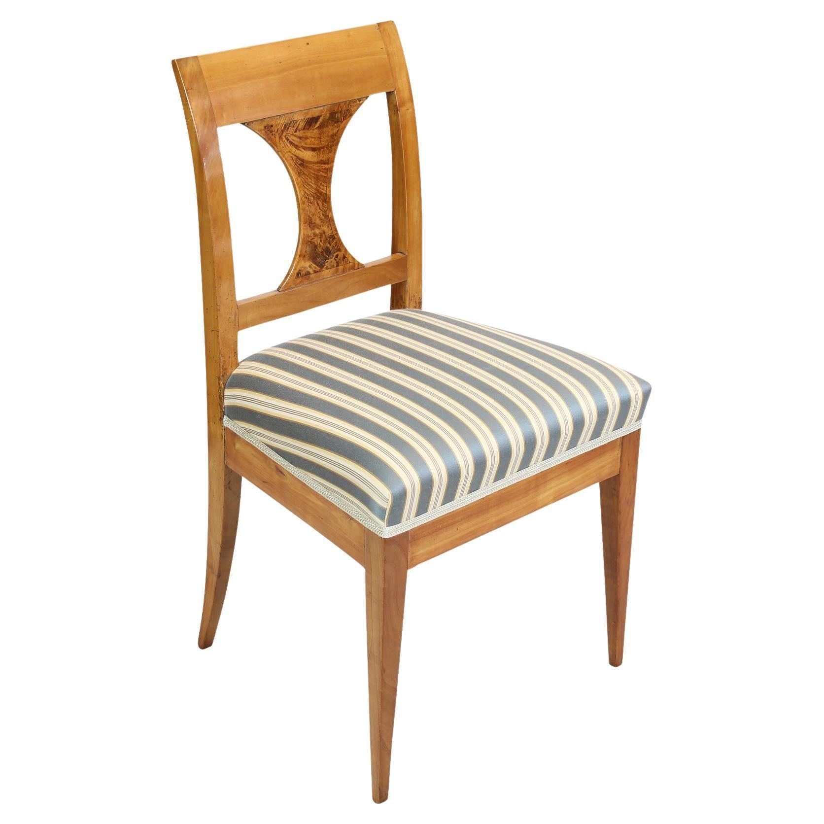 19th Century Biedermeier Cherrywood Chair For Sale