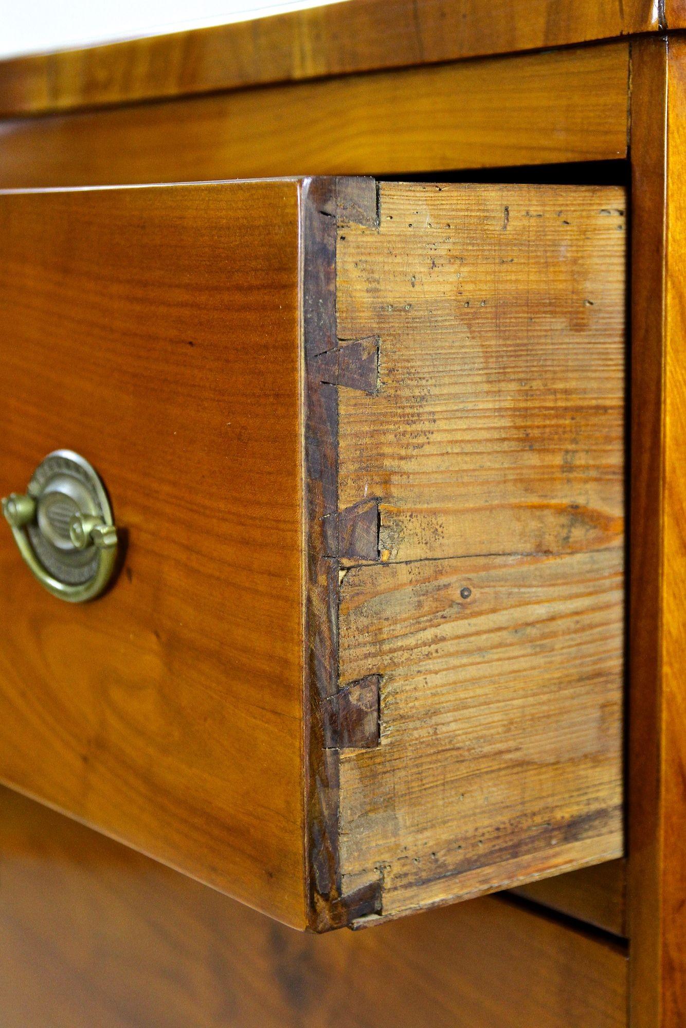 19th Century Biedermeier Cherrywood Chest of Drawers, Austria, circa 1830 For Sale 4