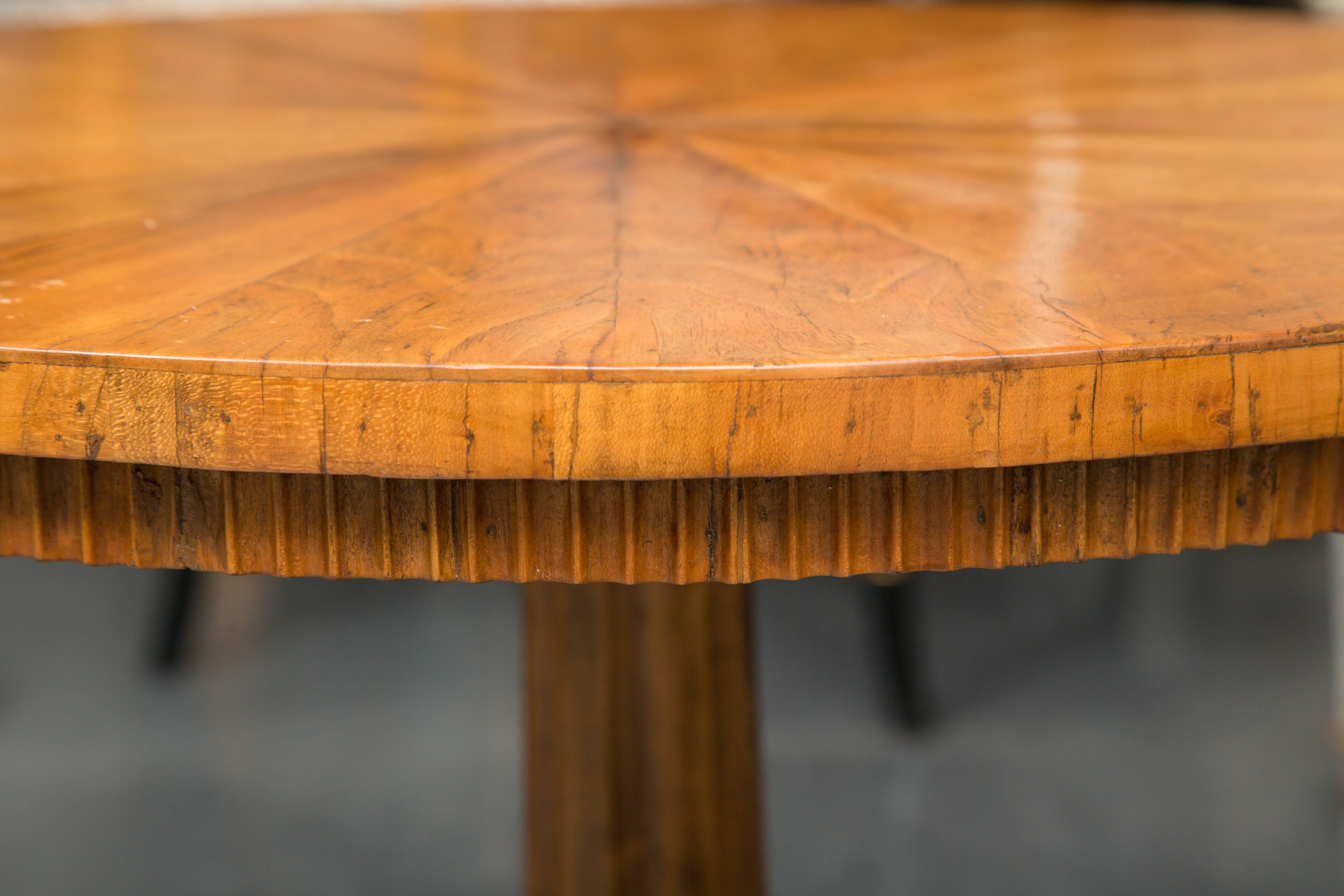 Woodwork 19th Century Biedermeier Cherrywood Circular Side Table