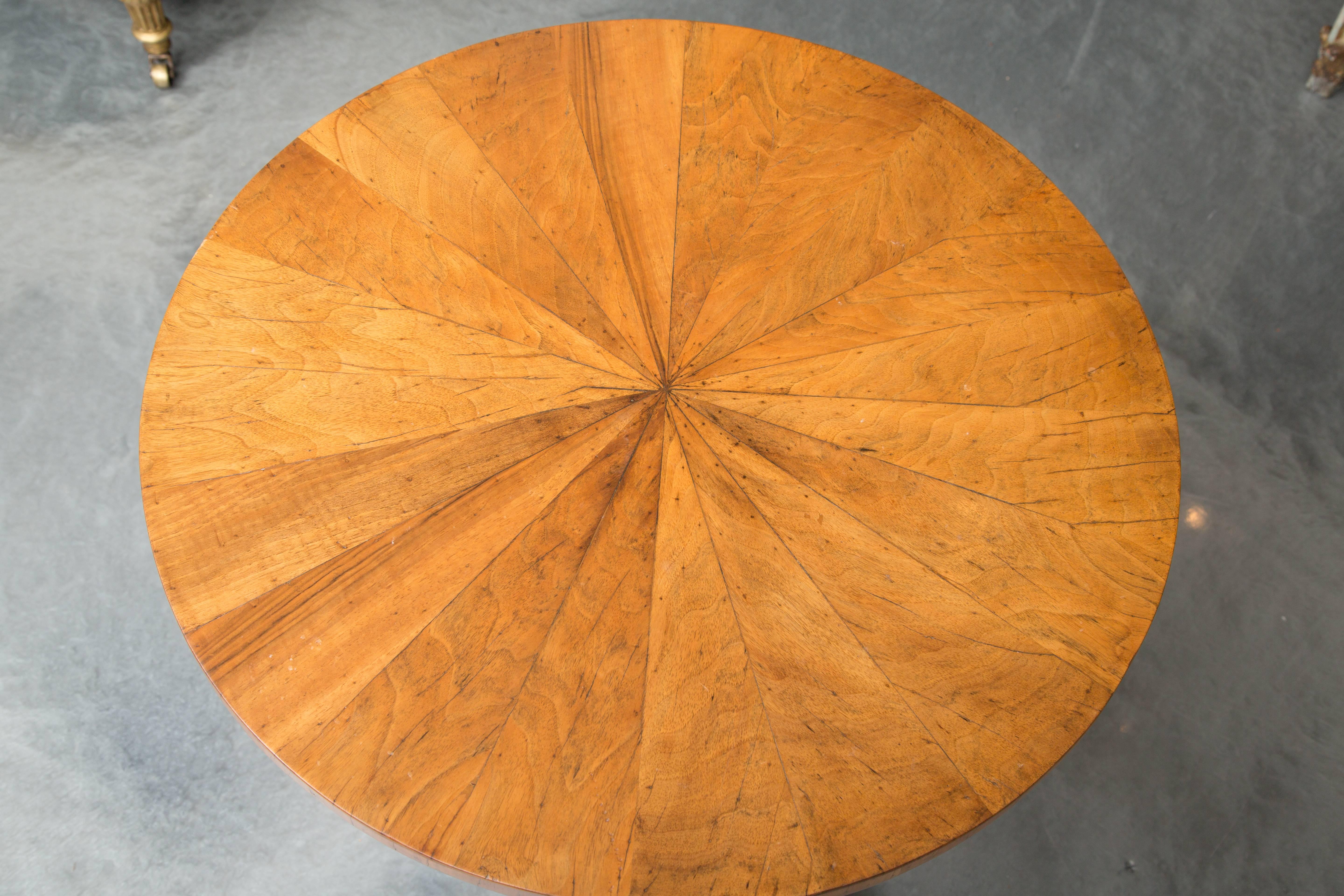 18th Century 19th Century Biedermeier Cherrywood Circular Side Table