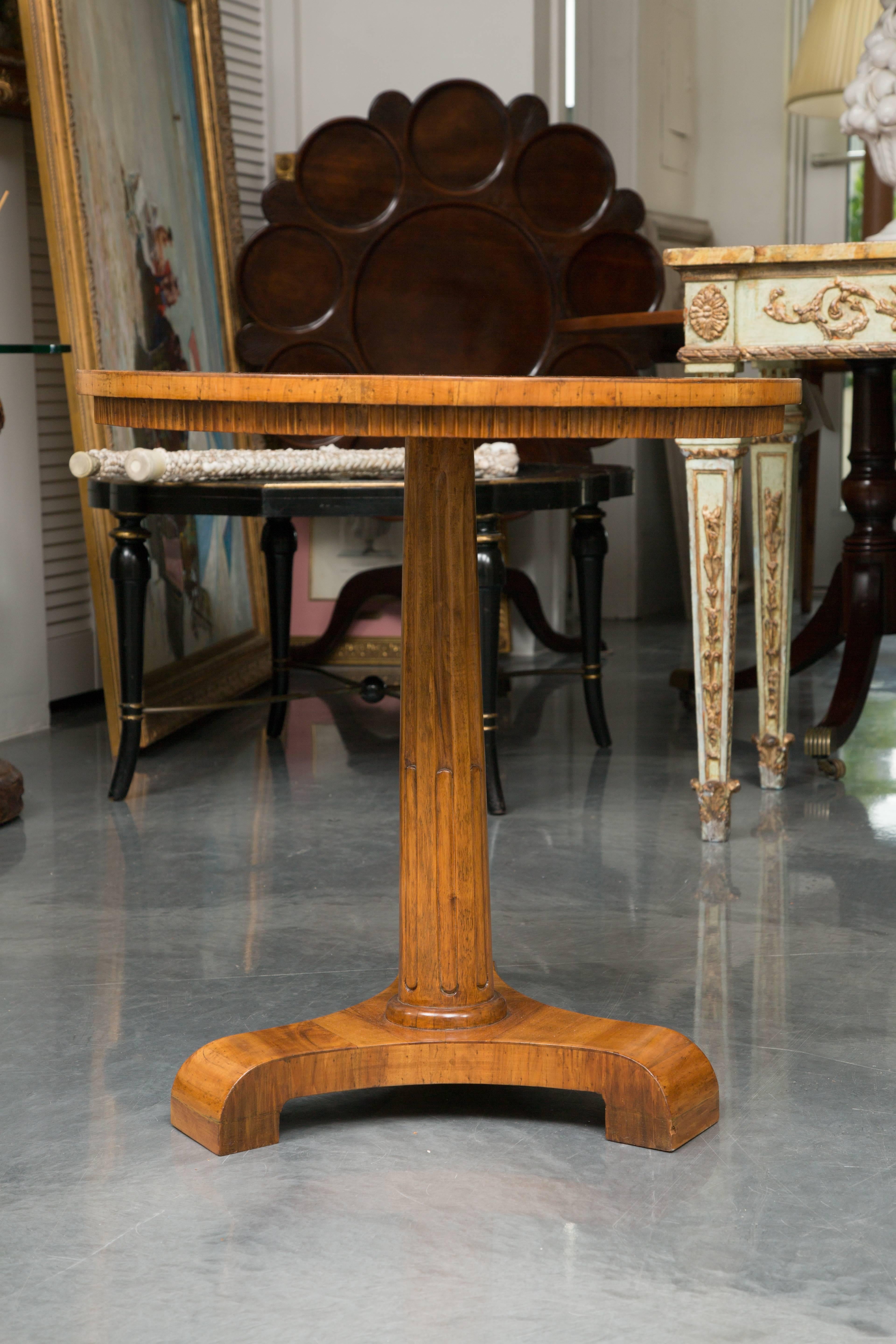 19th Century Biedermeier Cherrywood Circular Side Table 1