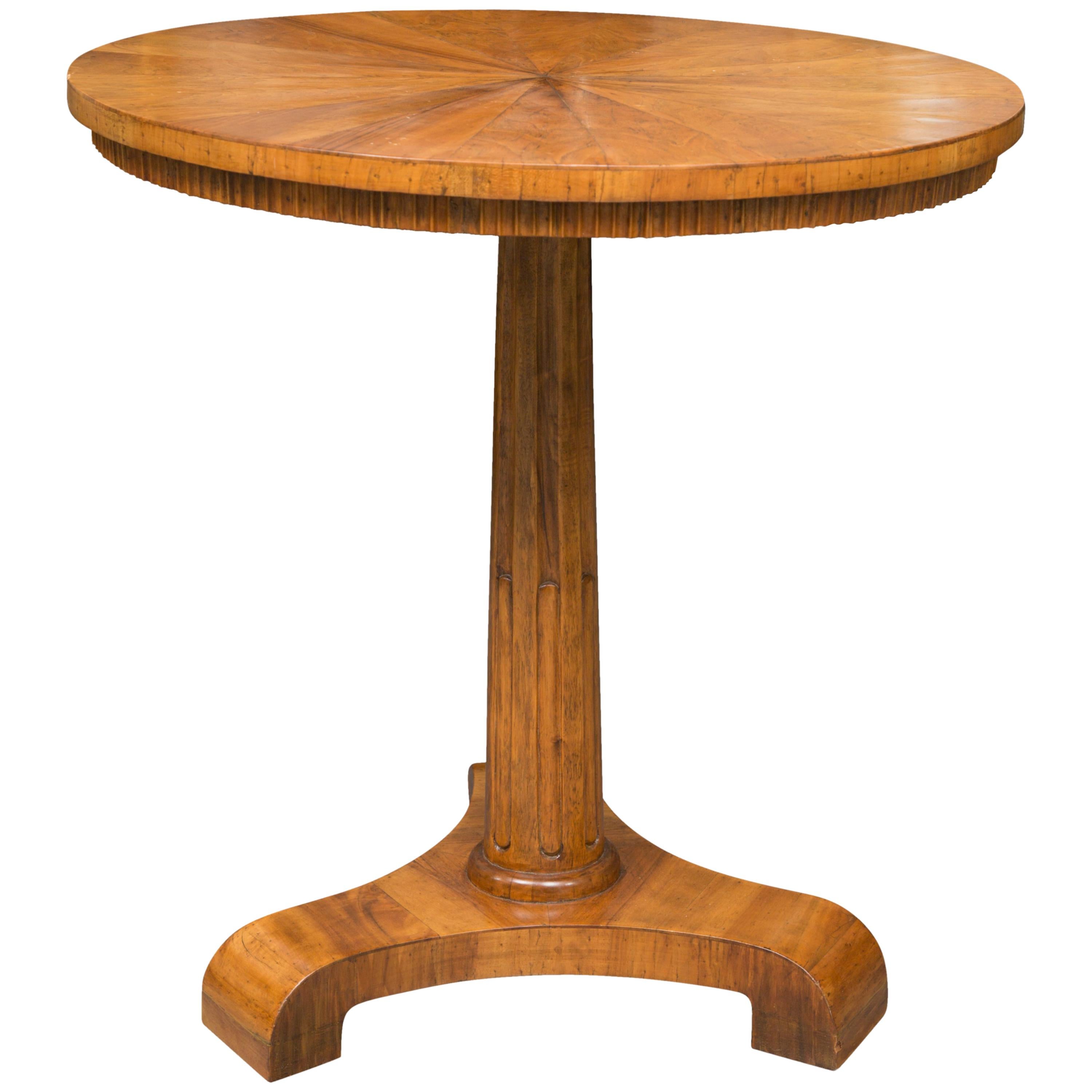 19th Century Biedermeier Cherrywood Circular Side Table