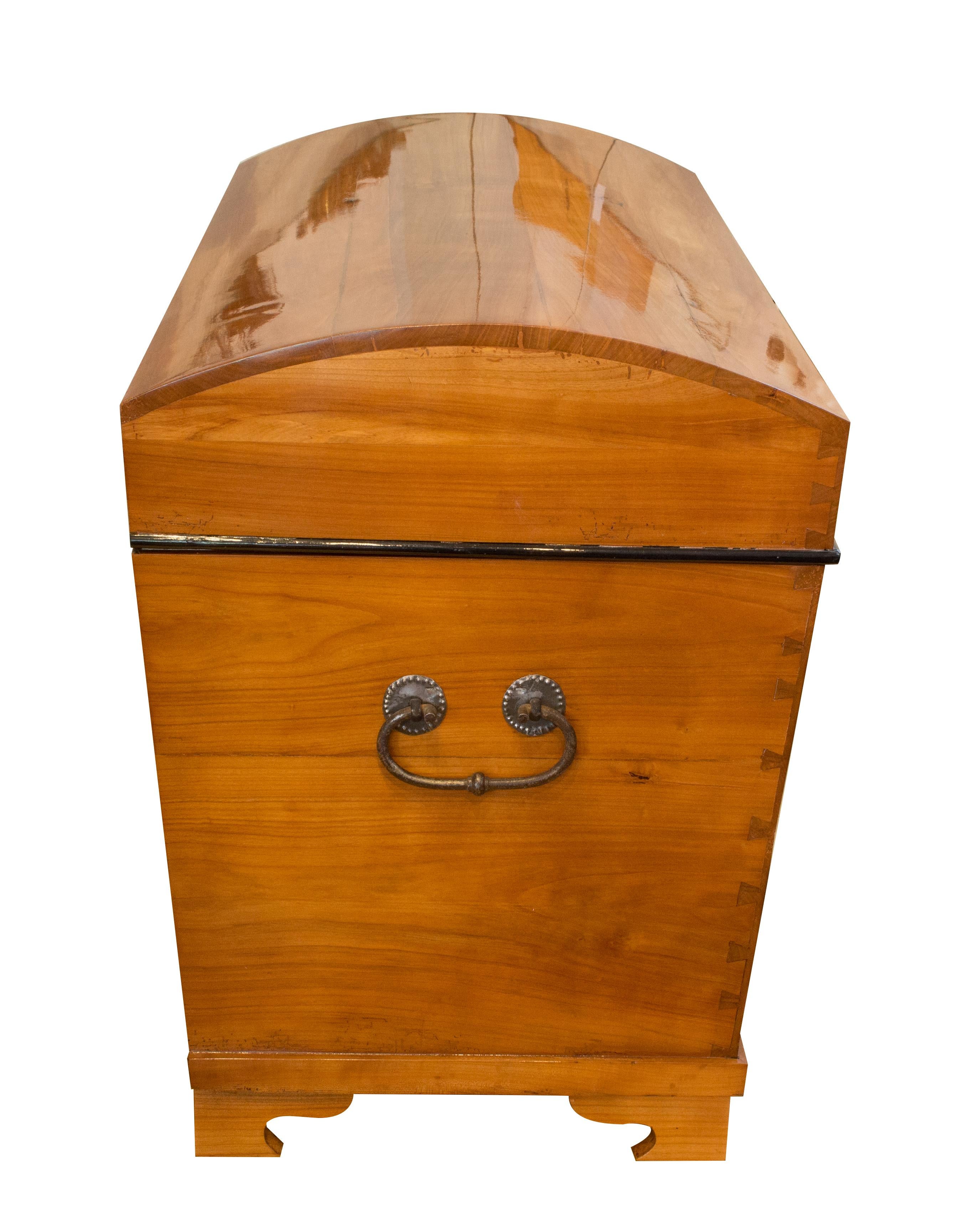 German 19th Century Biedermeier Cherrywood Dome-Top Chest