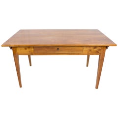 19th Century Biedermeier Cherrywood Farmhouse Table