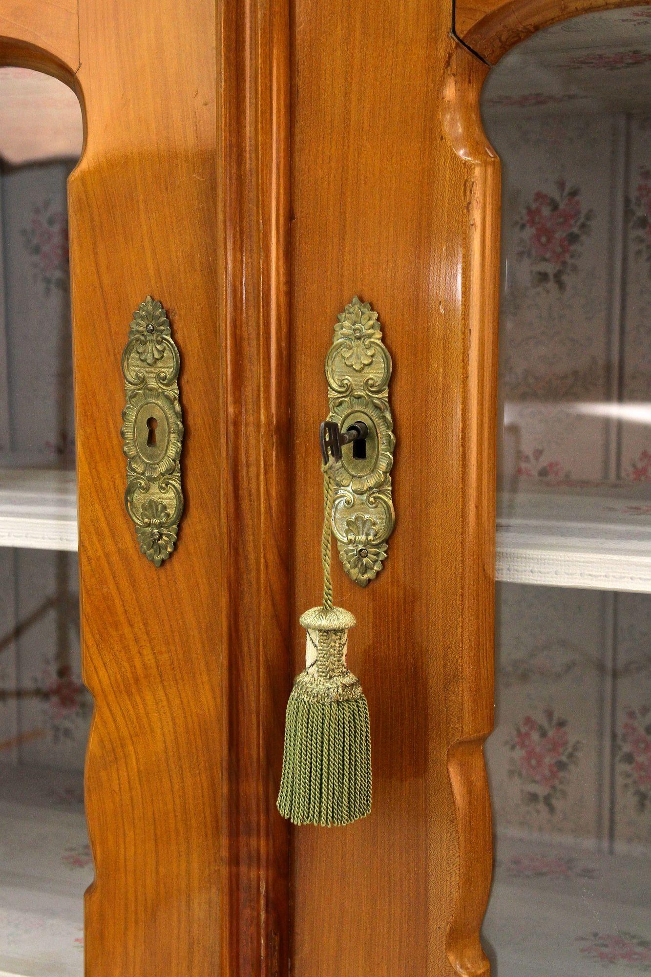Vetro Vetrina in ciliegio Biedermeier del XIX secolo, Austria, 1840 ca. in vendita