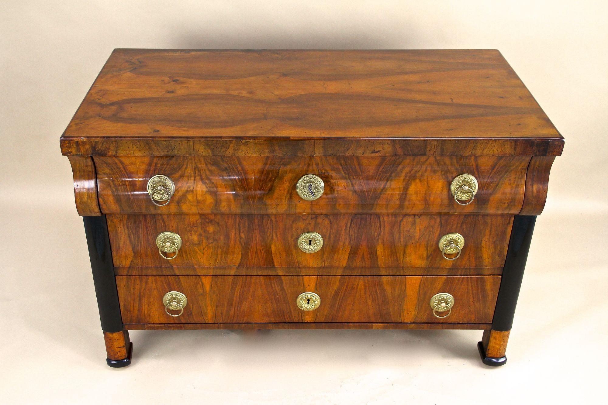 19th Century Biedermeier Chest of Drawers/ Commmode, Hand-Polished, AT ca. 1825 For Sale 3