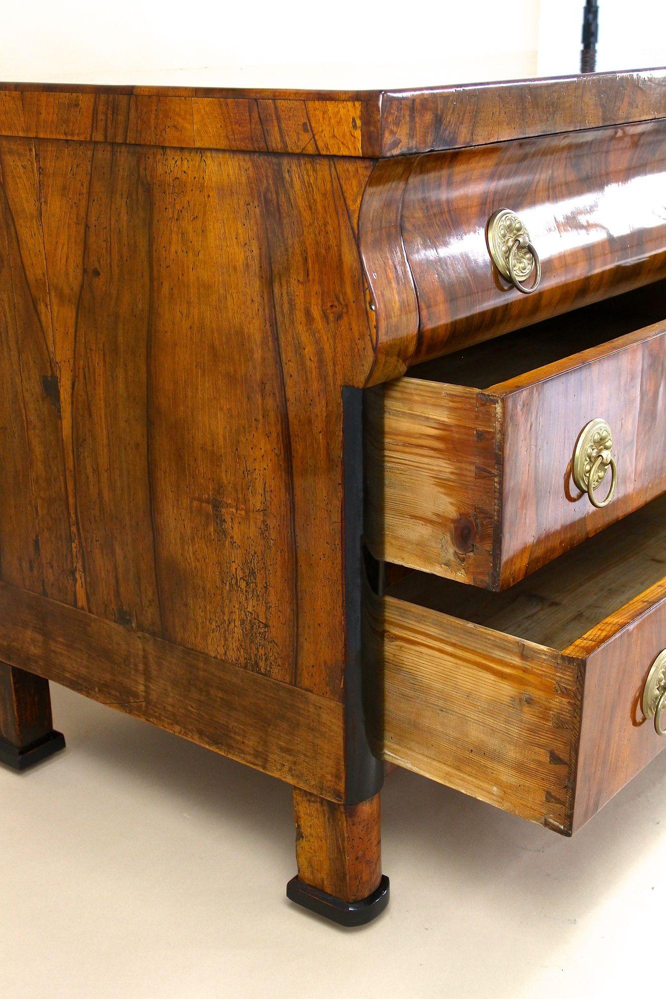 19th Century Biedermeier Chest of Drawers/ Commmode, Hand-Polished, AT ca. 1825 For Sale 4