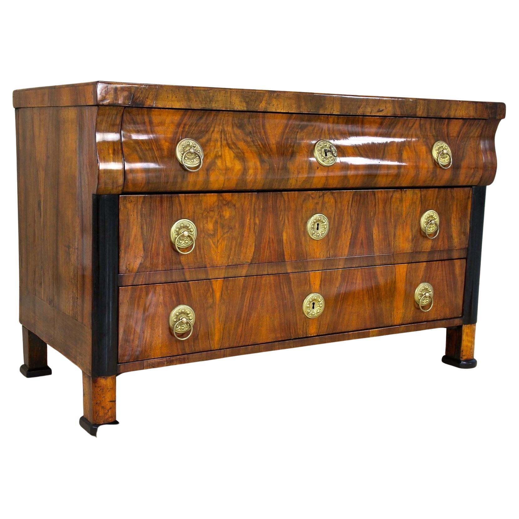 19th Century Biedermeier Chest of Drawers/ Commmode, Hand-Polished, AT ca. 1825 For Sale