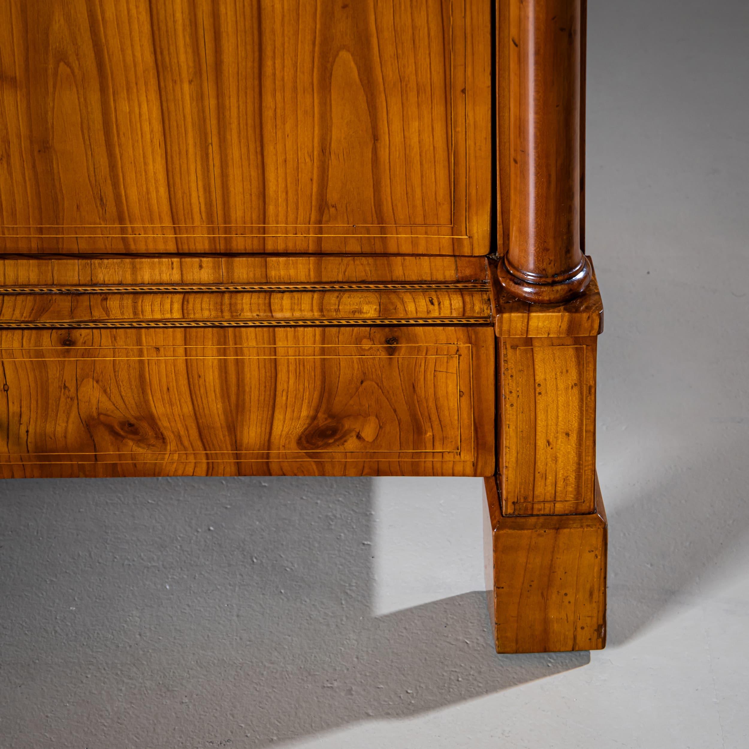 Cherry 19th Century Biedermeier Chest of Drawers For Sale