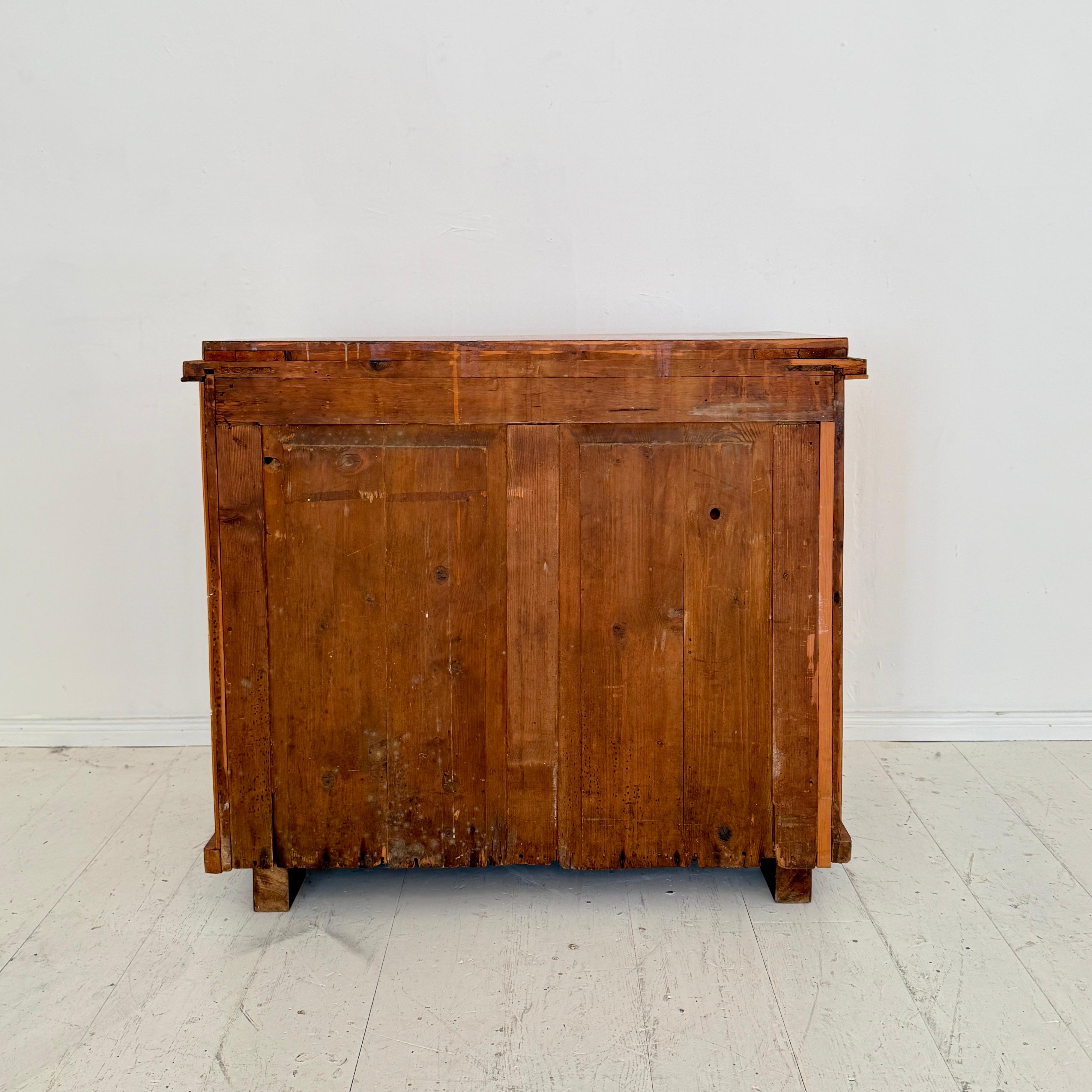 19th Century Biedermeier Chest of Drawers in Cherrywood with Columns, circa 1820 For Sale 9