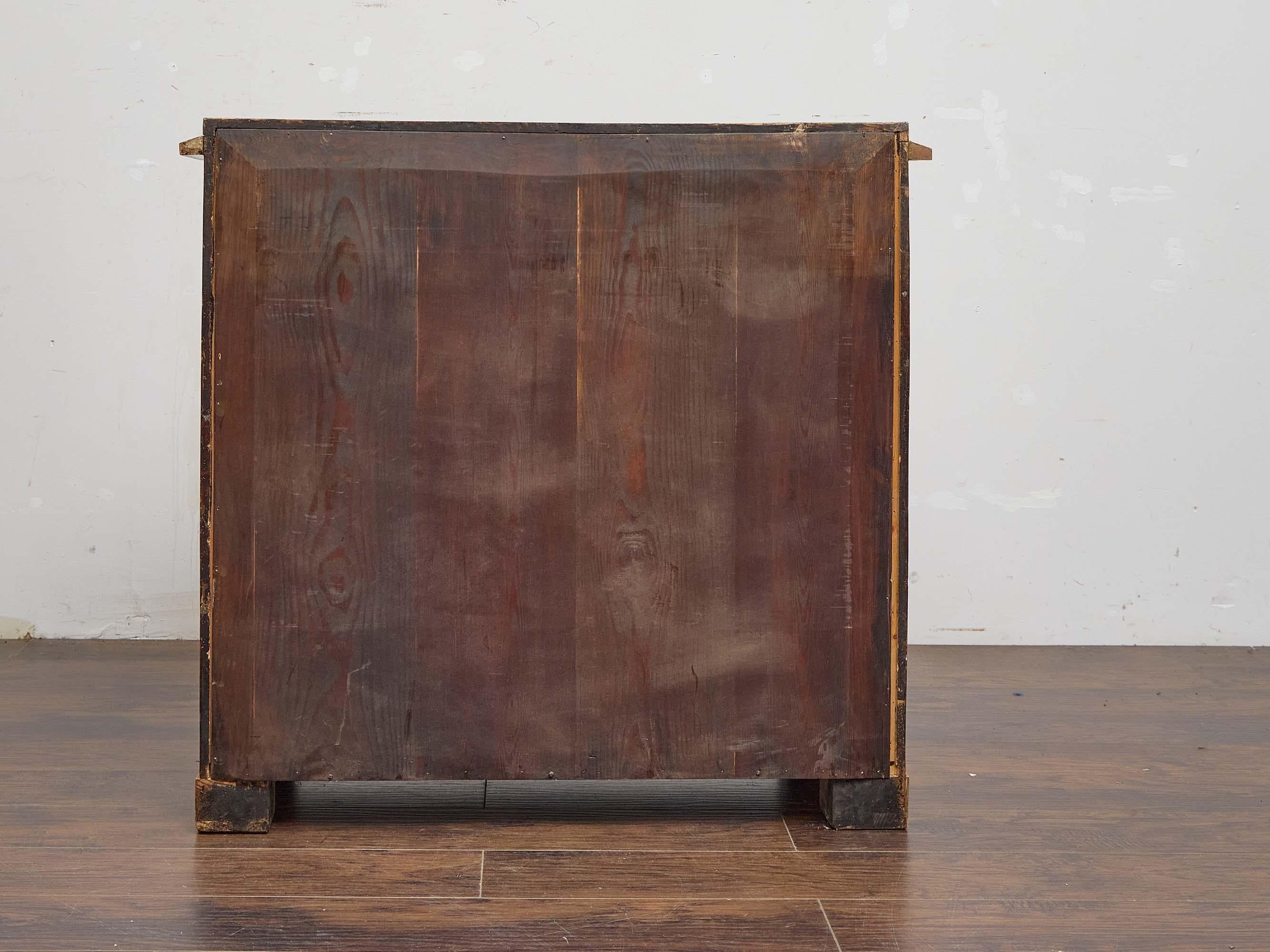 19th Century Biedermeier Chest of Drawers in Striking Tiger Maple Veneer For Sale 2